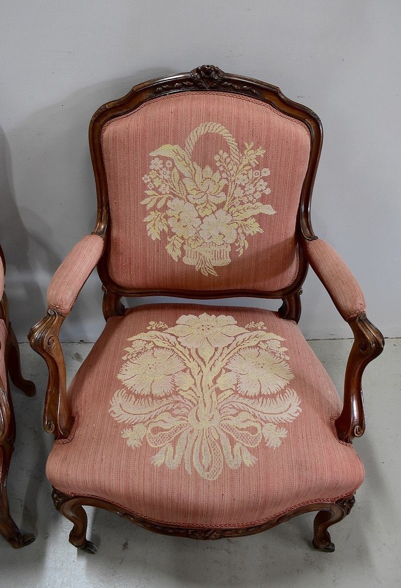 Pair Of Convertible Armchairs In The Queen, 19th Century photo Furniture