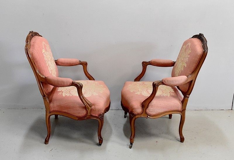 Pair Of Convertible Armchairs In The Queen, 19th Century photo vinterior
