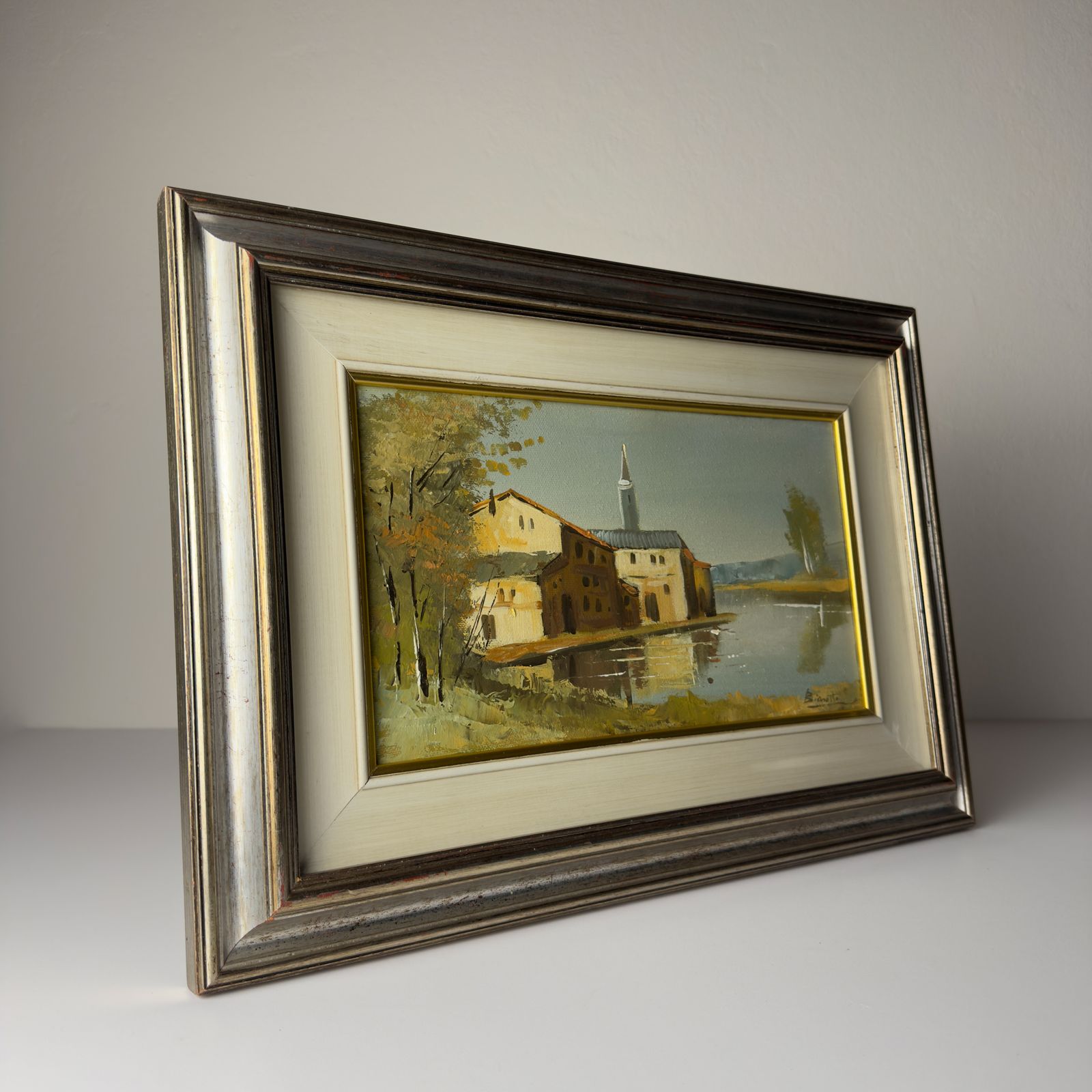 Original Landscape Oil Painting, Italy 1960s, Signed, Framed photo 580.0