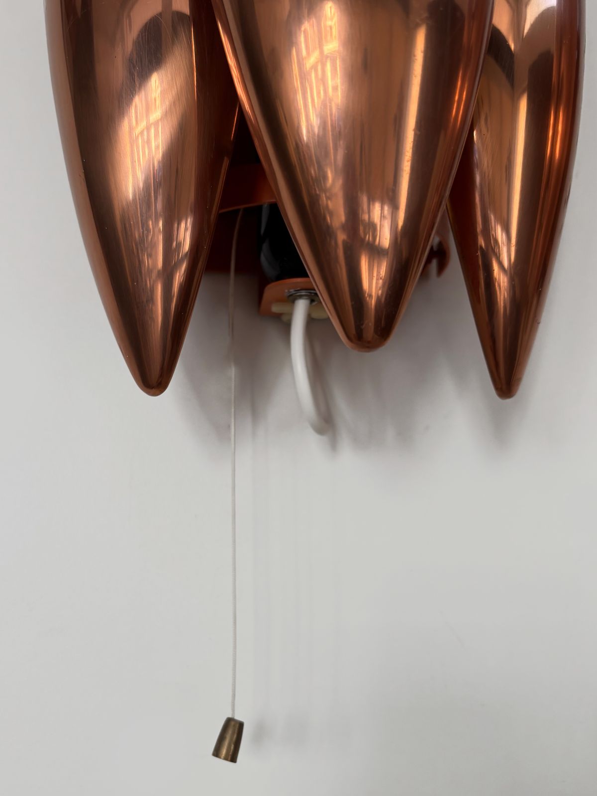 photo for sale "Kastor" Midcentury Copper Wall Lights Design Jo Hammerborg For Fog & Morup, Denmark 1960s