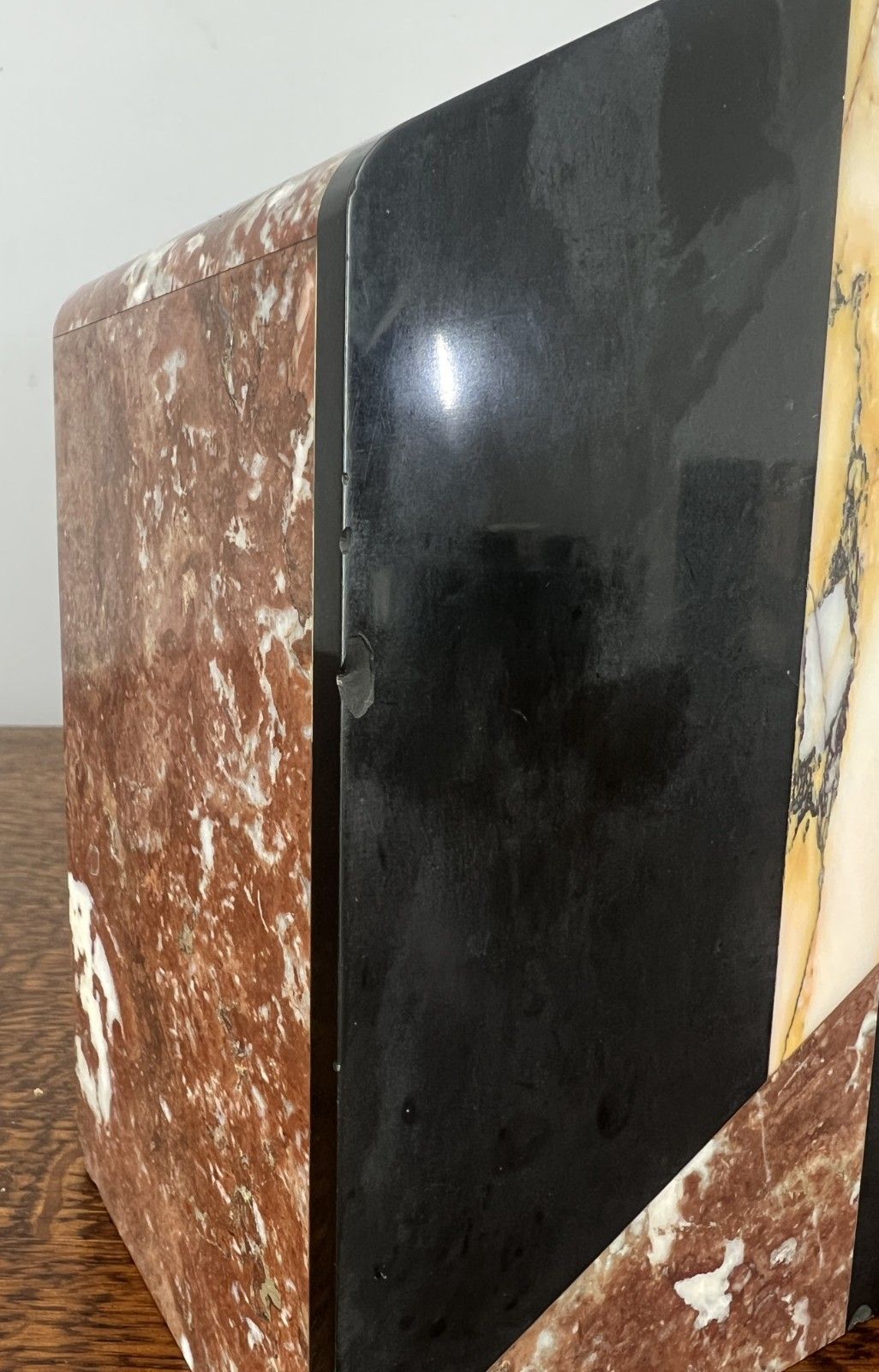 photo for sale Clock Vintage French Style Art Deco Marble Mantel Clock Set Lot 4764