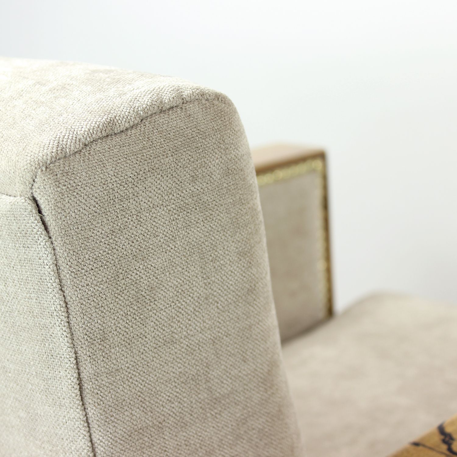 Set Of Two Art Deco Armchairs In Walnut And Fabric, Czechoslovakia 1930s photo buy