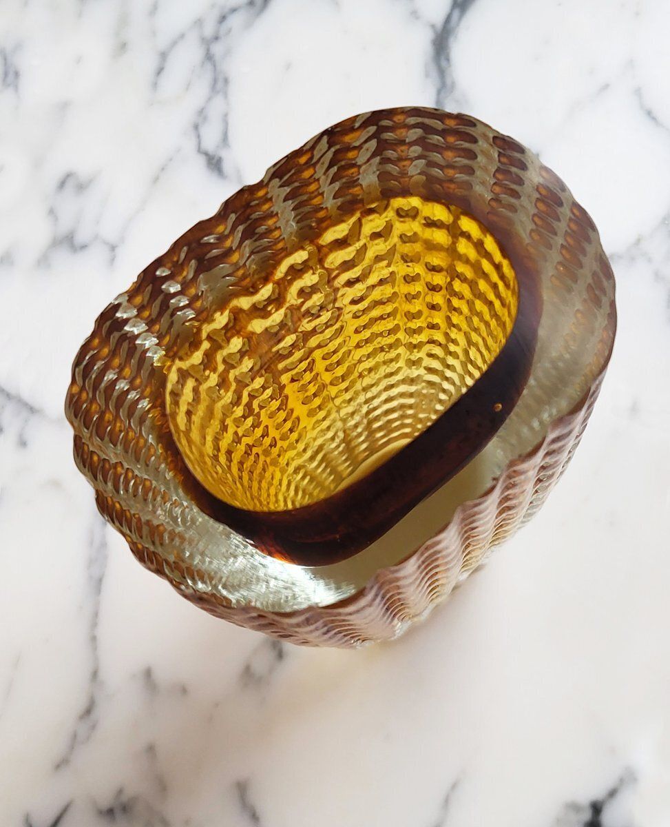 Mid Century Glass Vase By Kurt Wokan, 1960s photo for sale