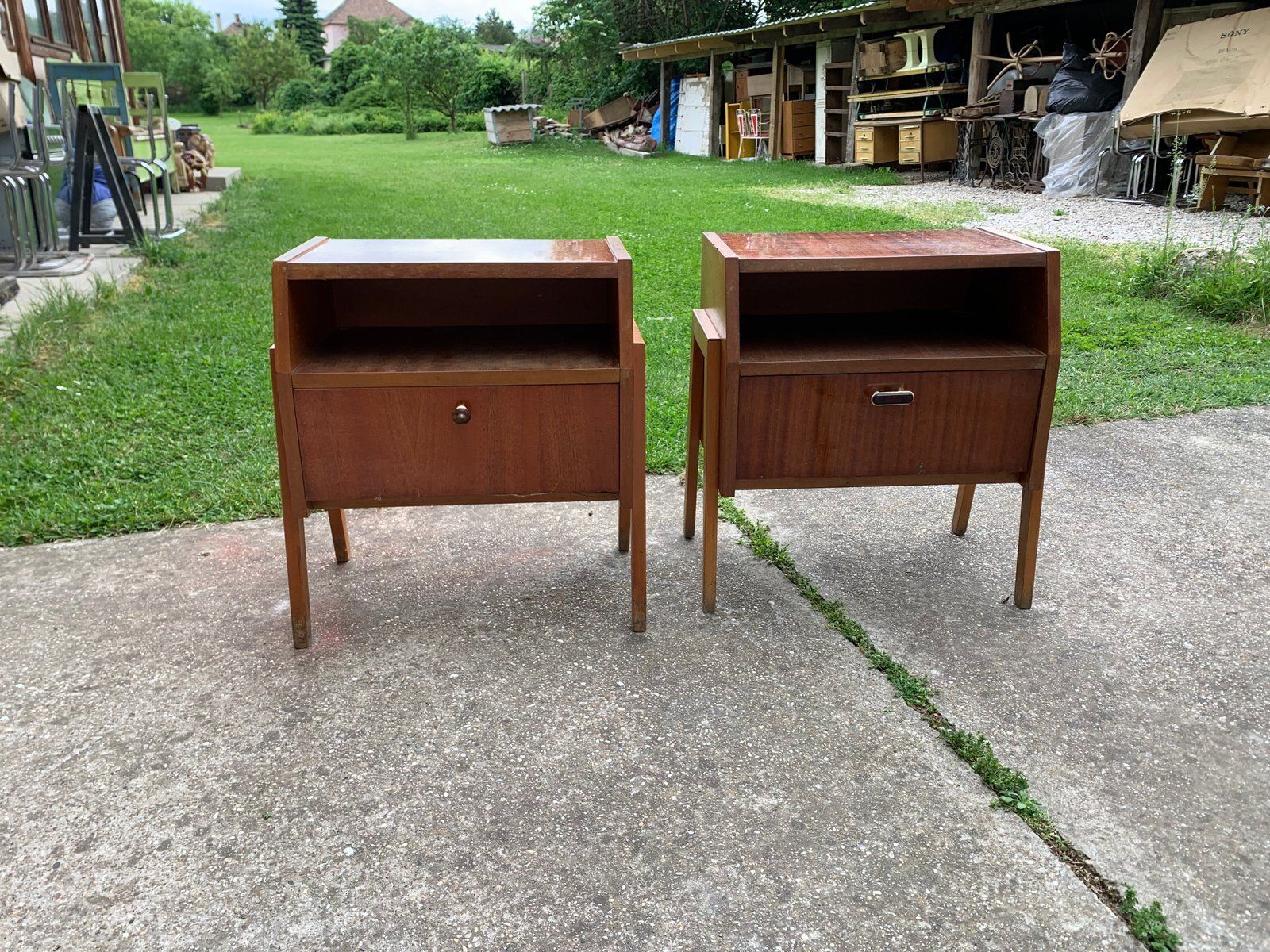 Mid Century Nightstand By Varia, 1950s, Set Of 2