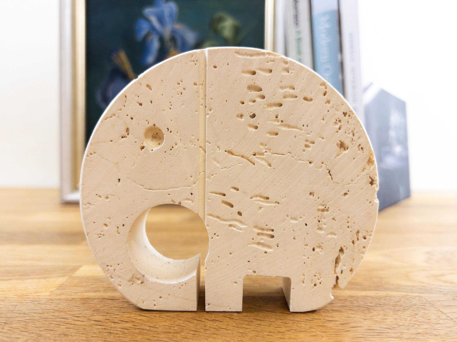 Travertine Elephant Letter Holder By Fratelli Mannelli   Enzo Mari Sculpture   Vintage Italian Design photo 219.0