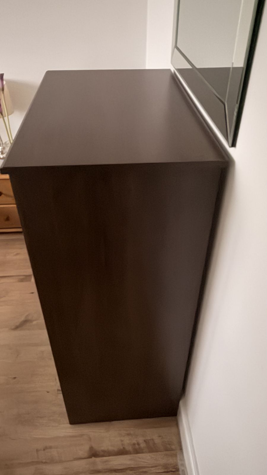 Contemporary Dark Wood‑Effect Tallboy Chest Of Drawers photo 85.0
