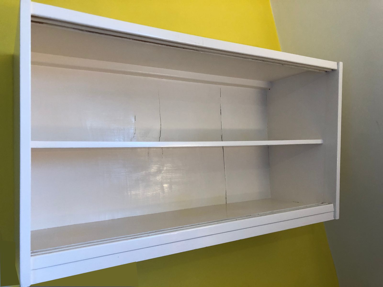 1950s 60s Kitchen Wall Cupboard Glass Sliding Doors Mid Century photo furniture