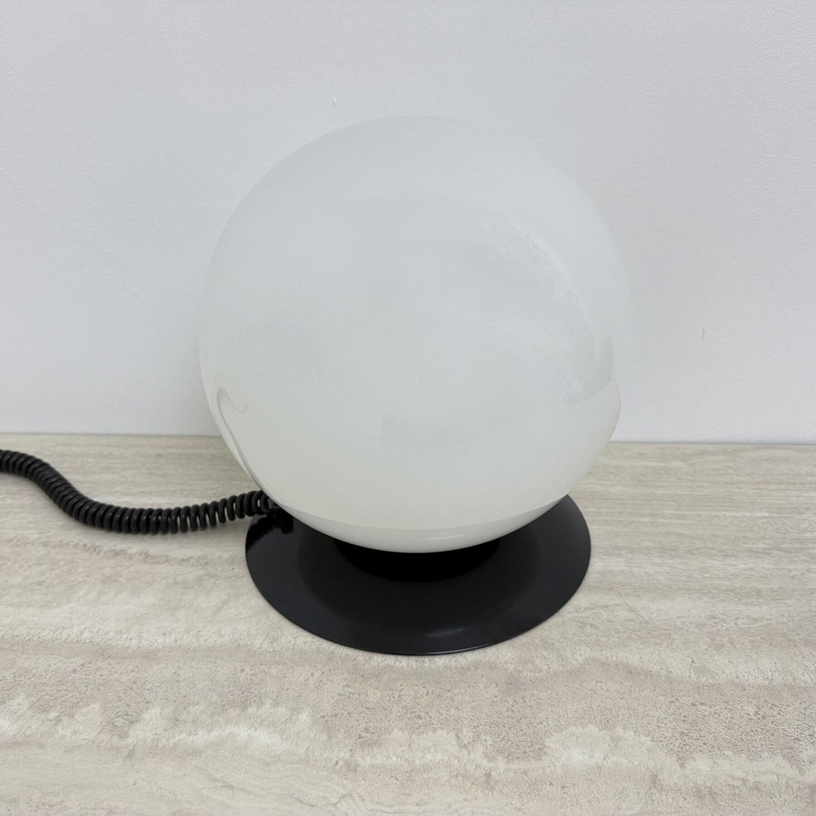 photo furniture Post Modern Table Lamp Glass Globe Minimalist Design , 1980’s