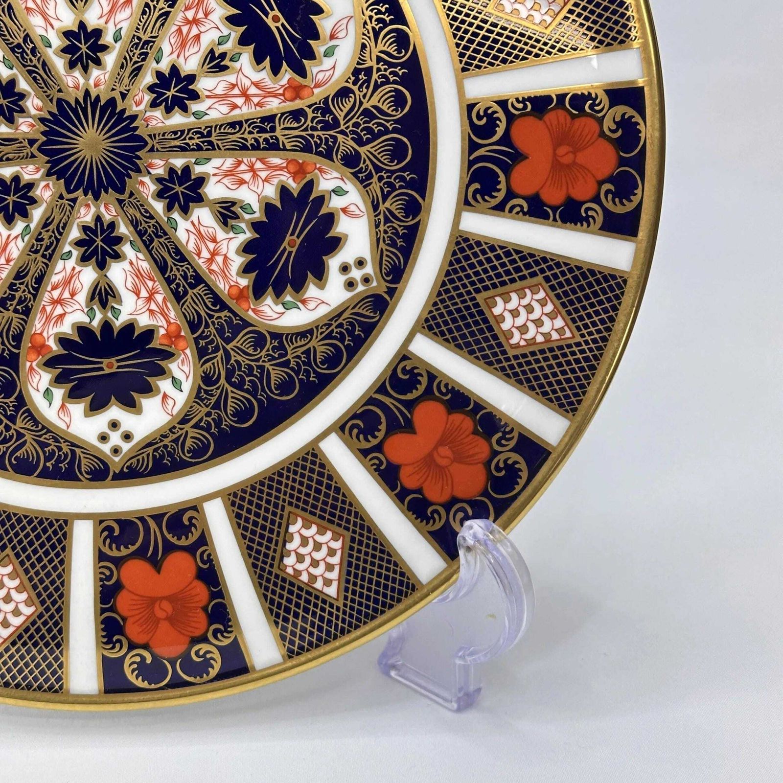 Royal Crown Derby Old Imari 1128 Cake Platter 11" Plate Bone China Vintage 1994 photo 209.0
