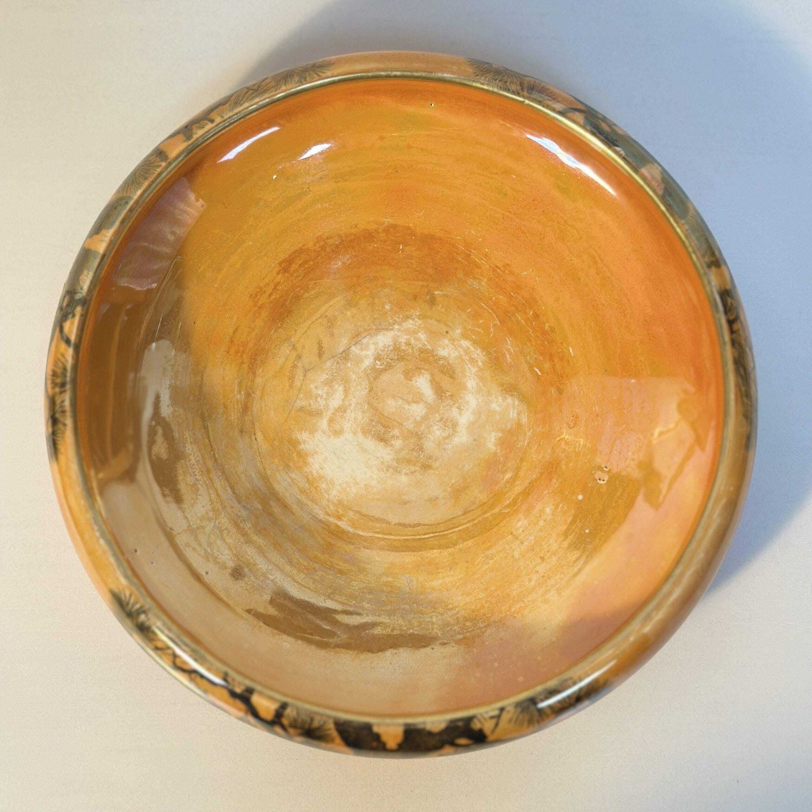 Wilkinson Art Deco Lustre Bowl Japanese Lanterns Royal Staffordshire 1920s
