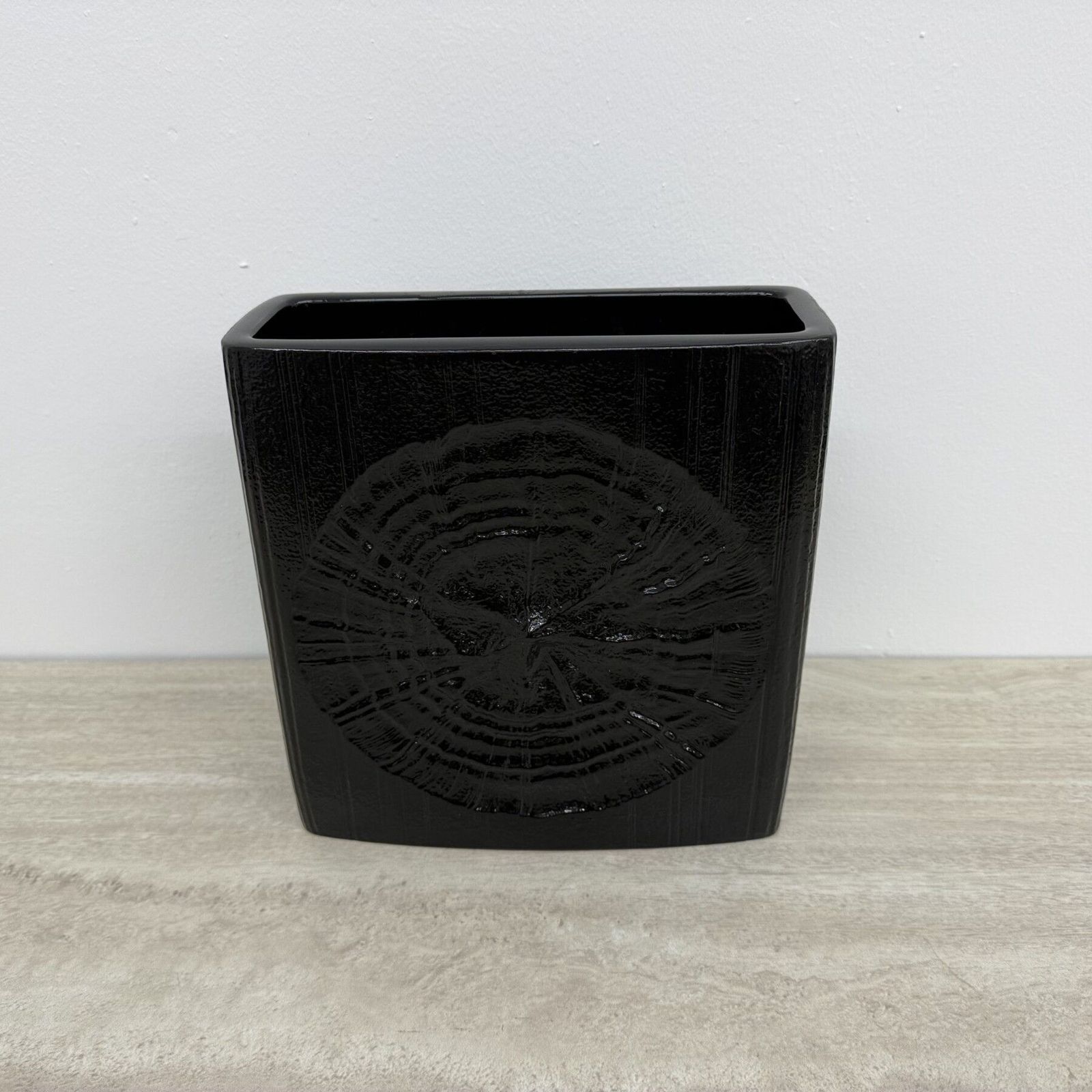 Rare Rosenthal Martin Freyer Black Ceramic Vase , 1960’s photo for sale