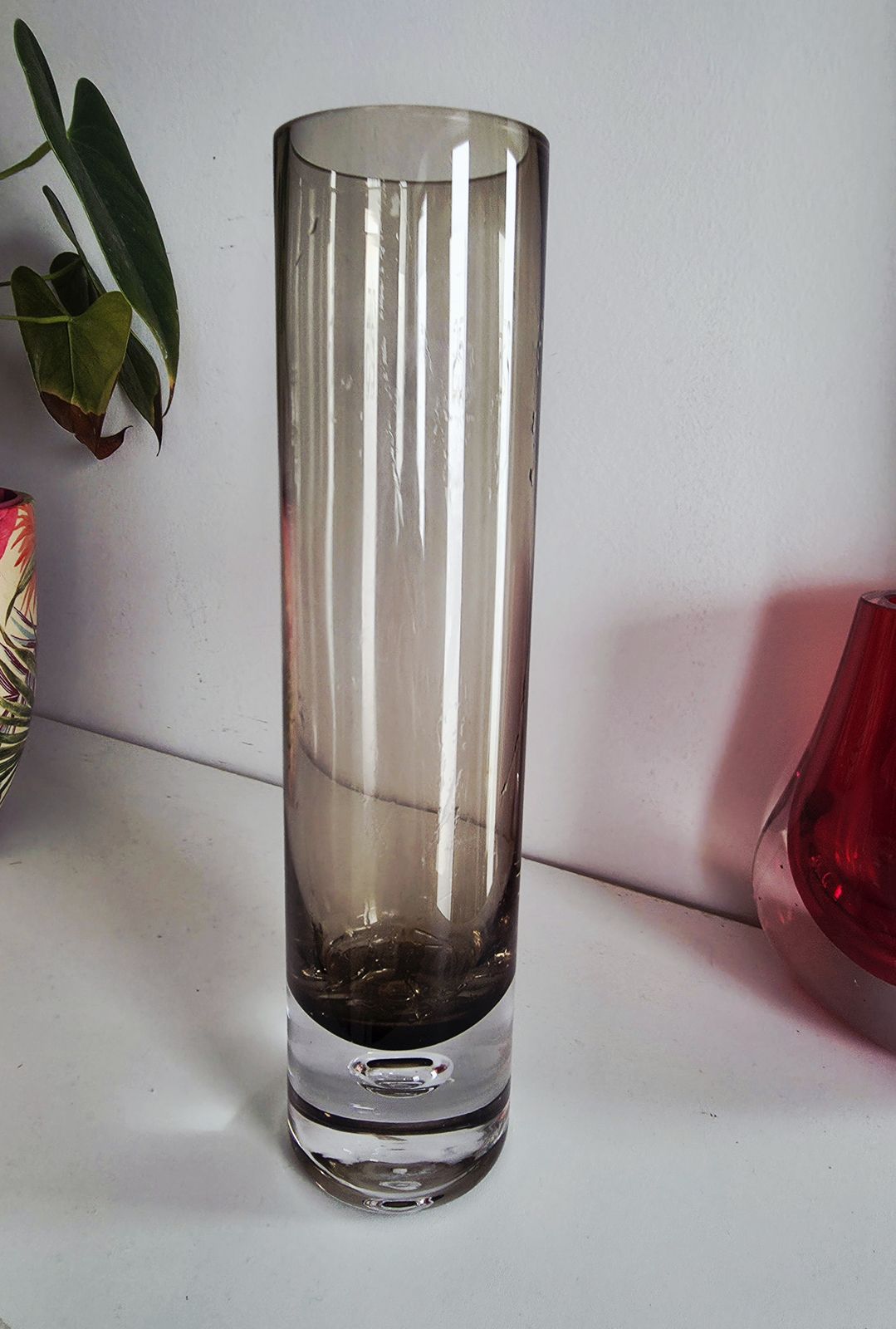 Mid Century 1960's Las Palmas Smoked Glass Vase By Roland Posch For Gral Glas photo furniture