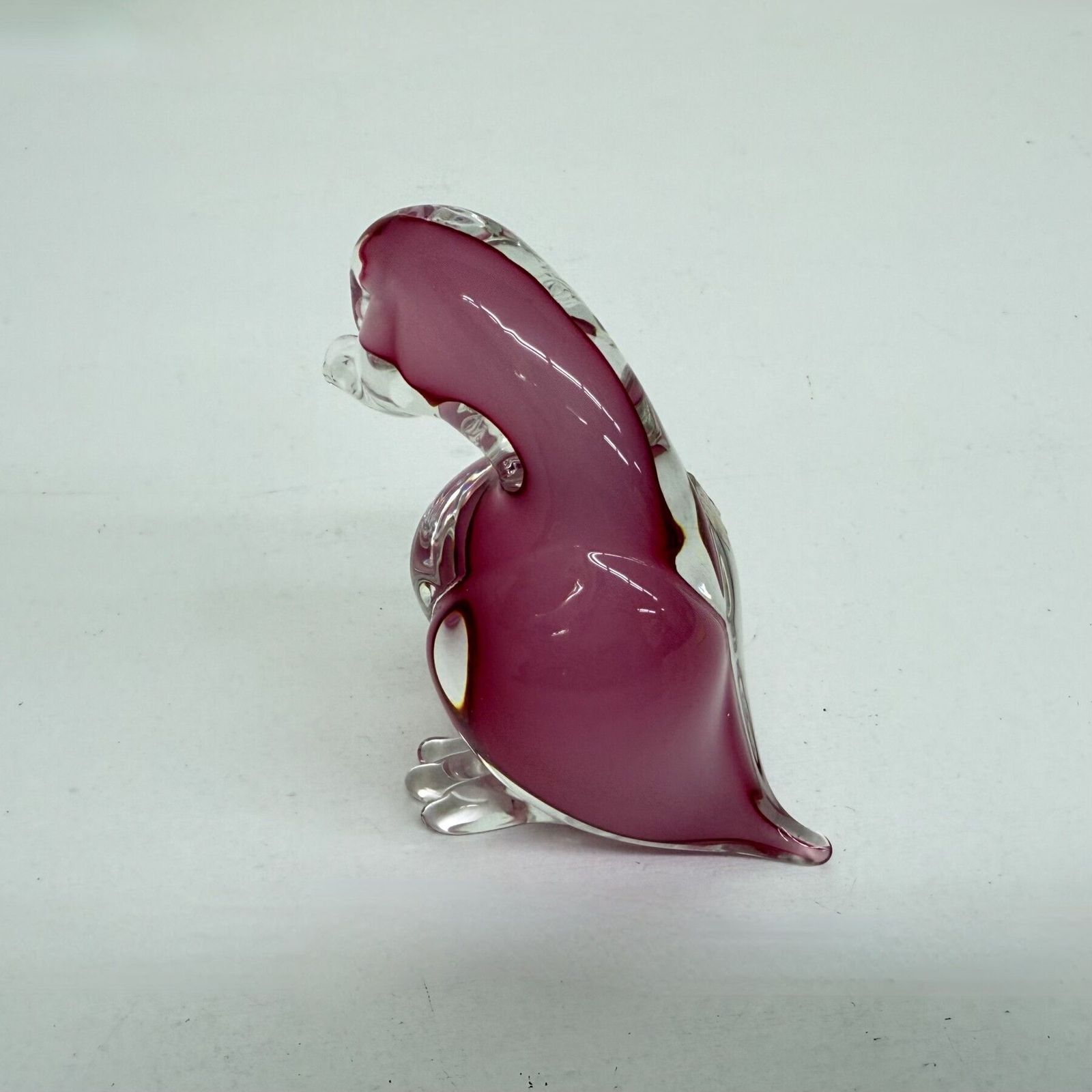 photo furniture Archimede Seguso Rare Murano Pink Alabastro Art Glass Duck , 1970s