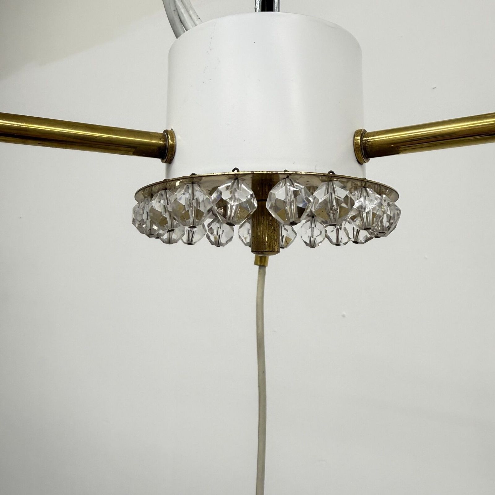 Rare Pinappple Design Cascade Hanging Lamp With 3 Balls By Emil Stejnar, 1950s photo vinterior
