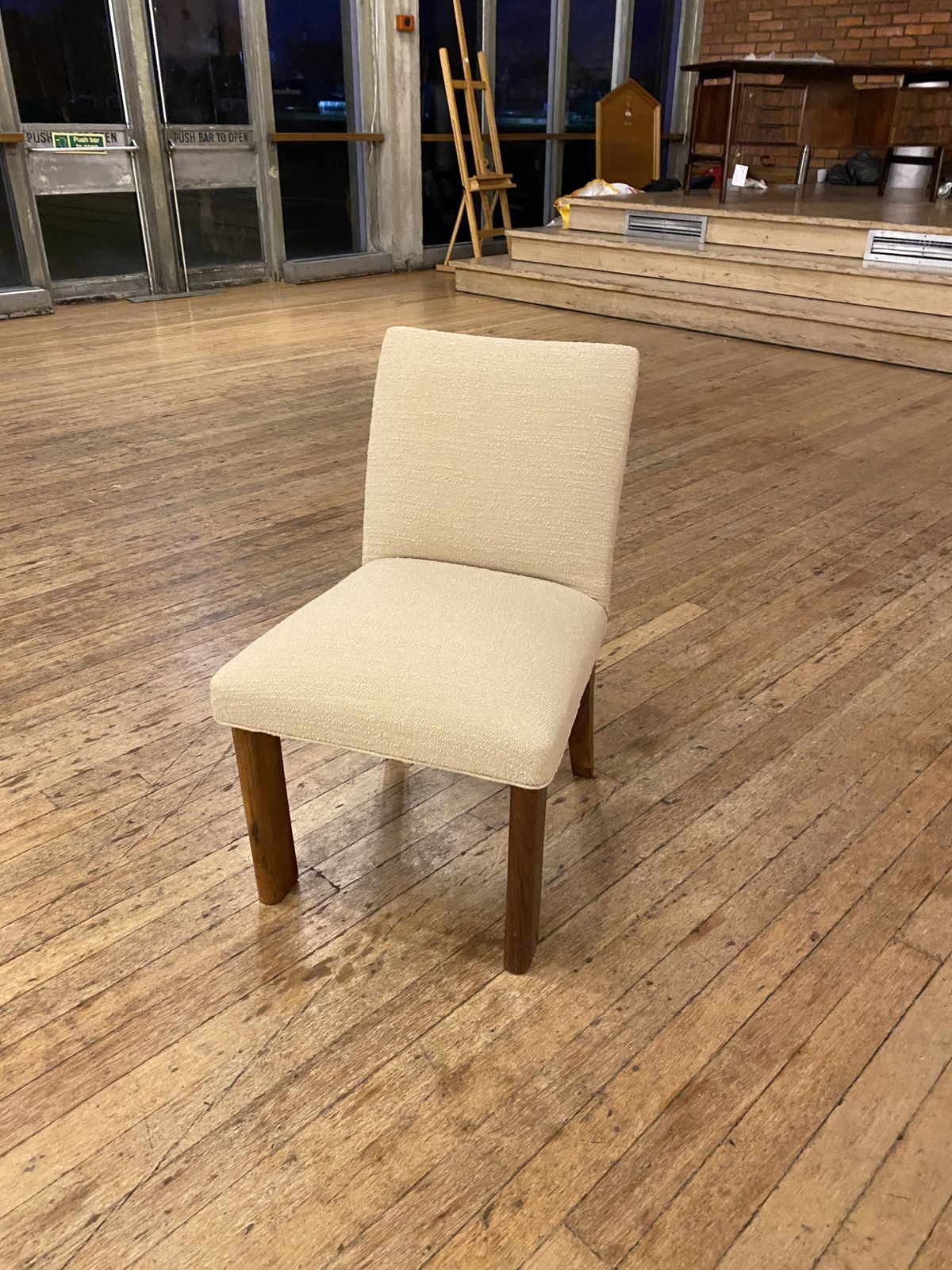 1930s Osvaldo Borsani Attributed Rosewood Side Chair Wool Boucle Italy Art Deco Seat Armchair Restored And Upholstered photo vinterior