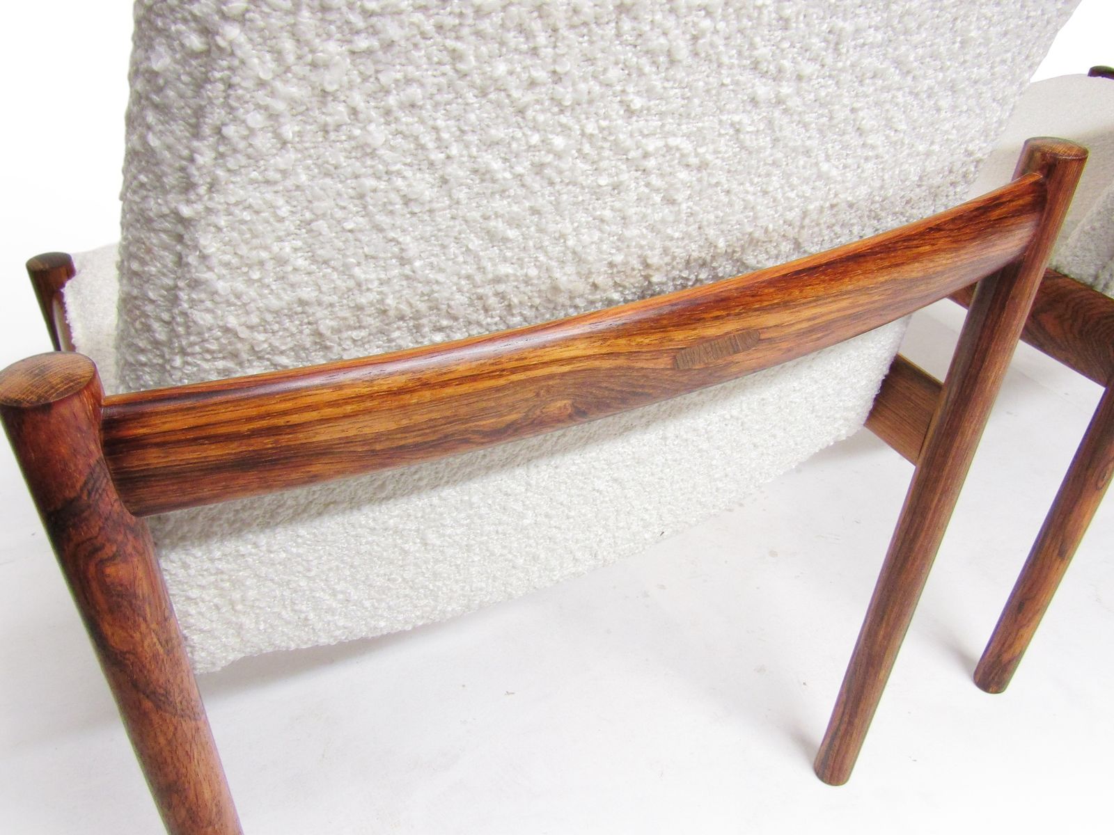 photo furniture Two 1960s Side Lounge Chairs In Rosewood And Bouclé By Sven Ivar Dysthe For Dokka
