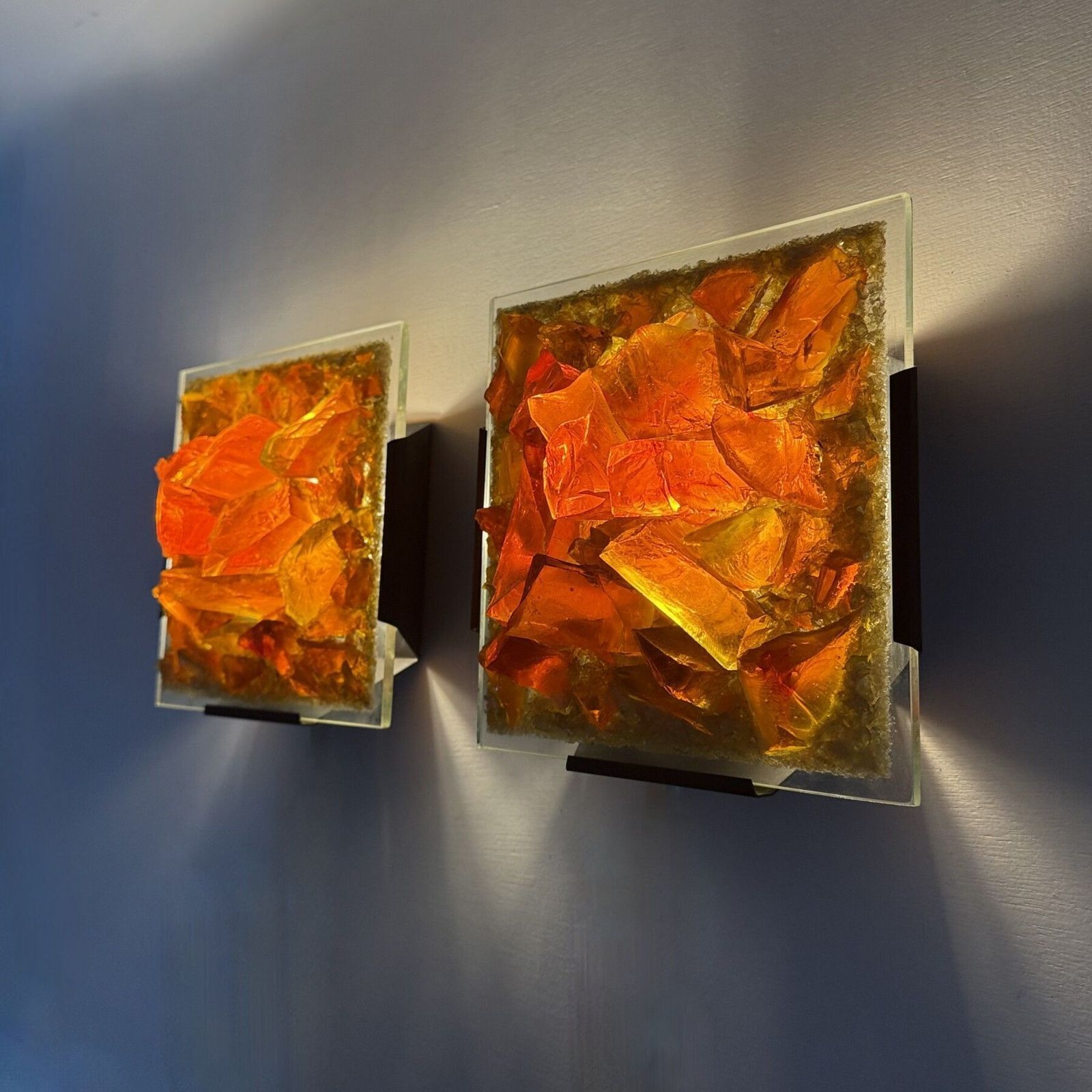 Mid Century Design Pair Of Cosack Leuchten Glass Wall Lamp , 1970’s photo 1022.0