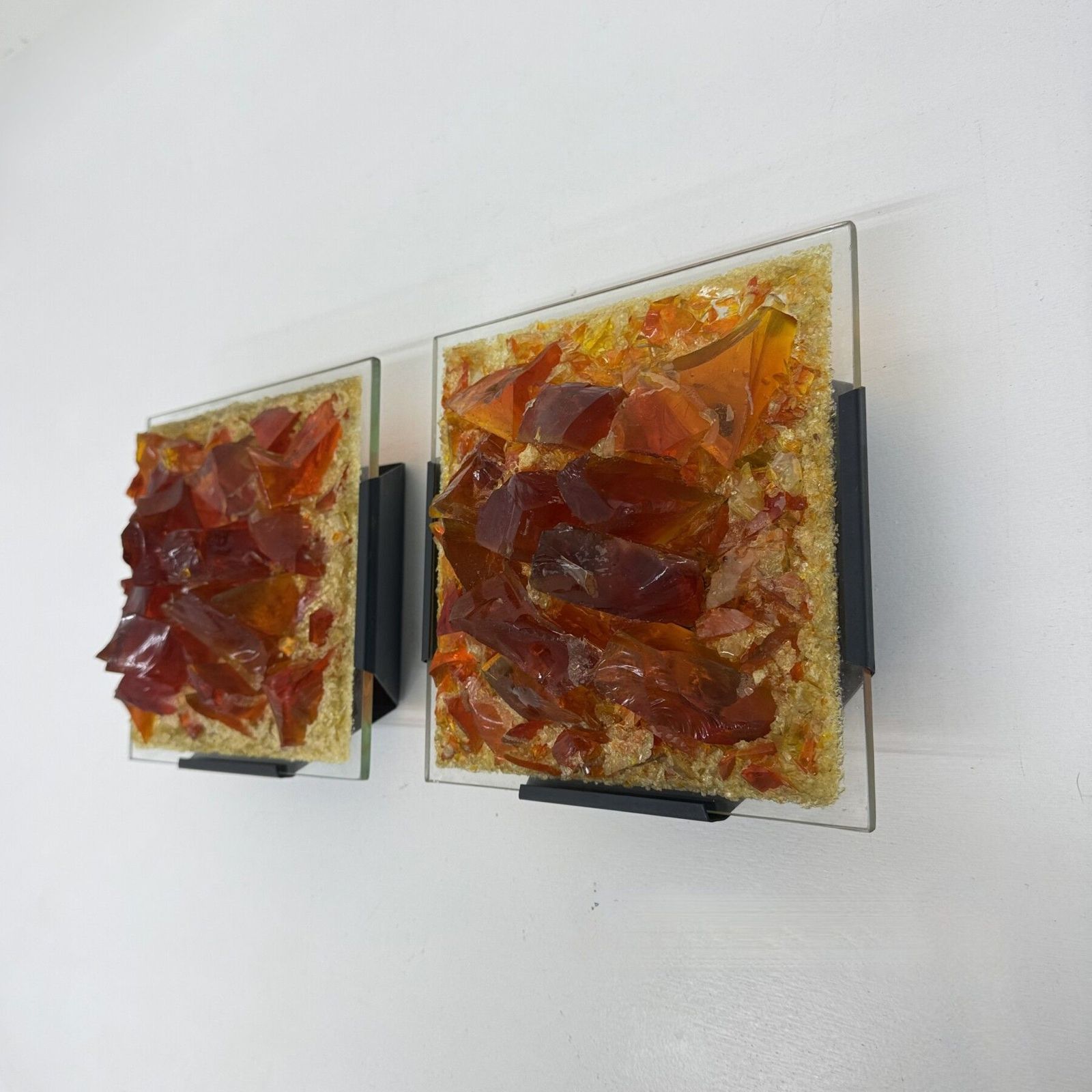 photo buy Mid Century Design Pair Of Cosack Leuchten Glass Wall Lamp , 1970’s