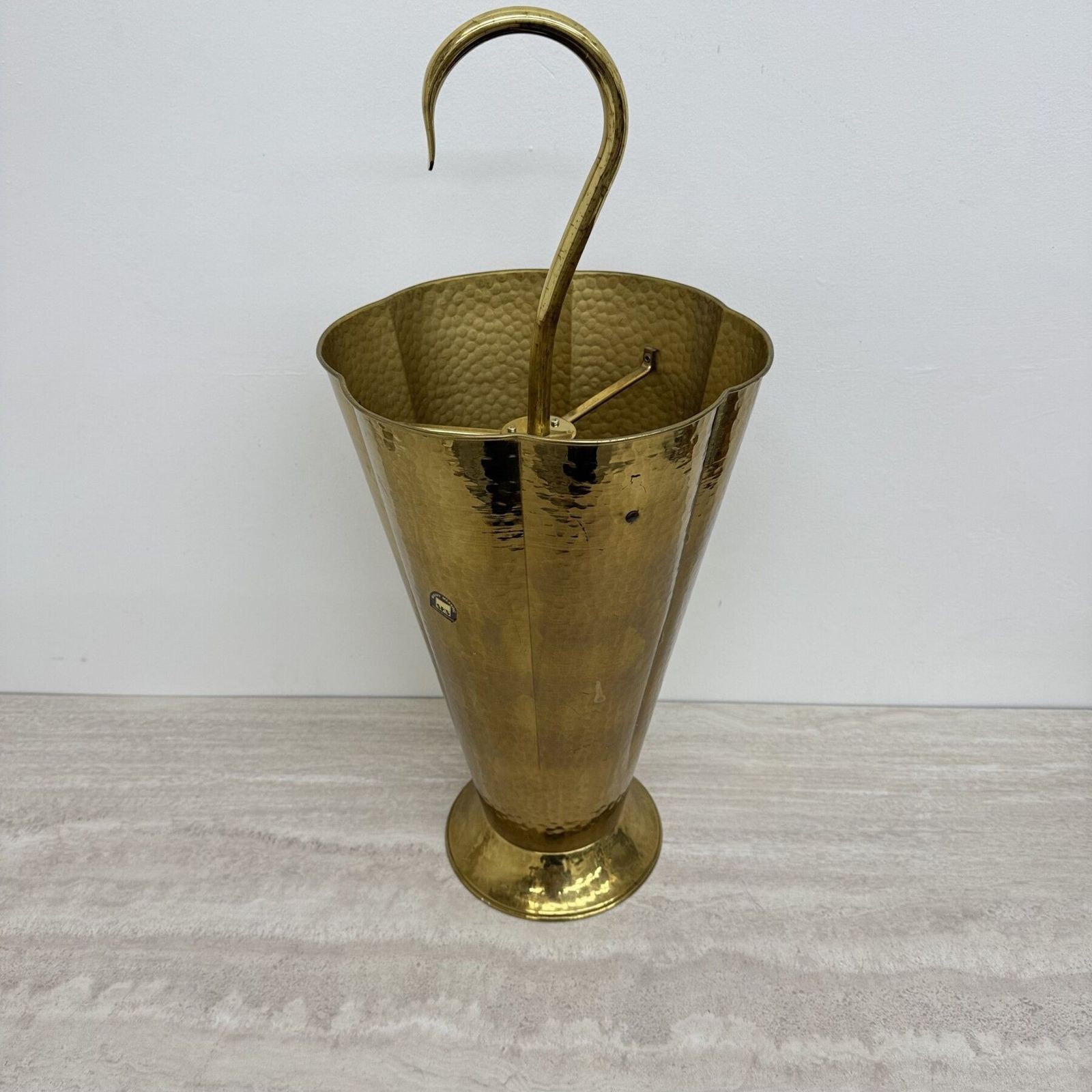 photo for sale Mid Century Design Brass Umbrella Stand , 1970’s