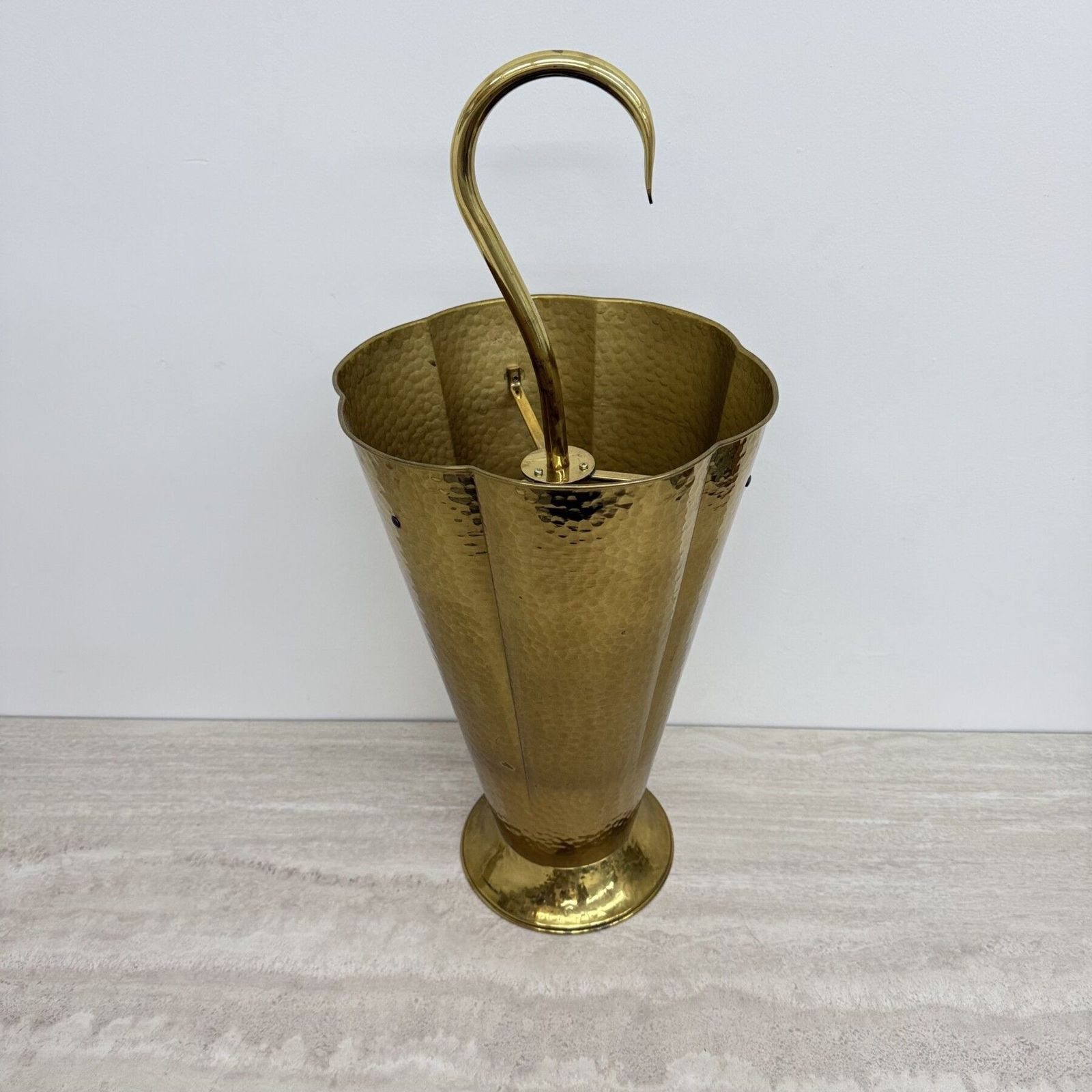 photo vintage Mid Century Design Messing Paraplubak, Jaren 1970