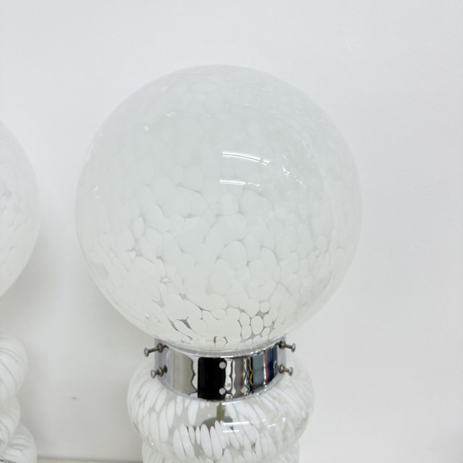 2421.0 Paar Mid Century Design Mazzega Carlo Nason Glazen Tafellamp / Vloerlamp, Jaren 1970 photo