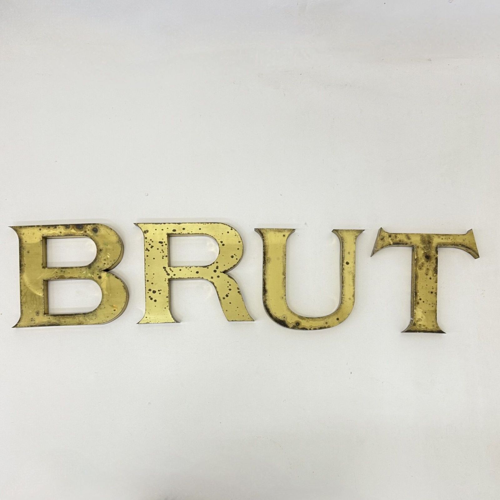 Antieke Messing Grote Letters 'Brut', Jaren 1930