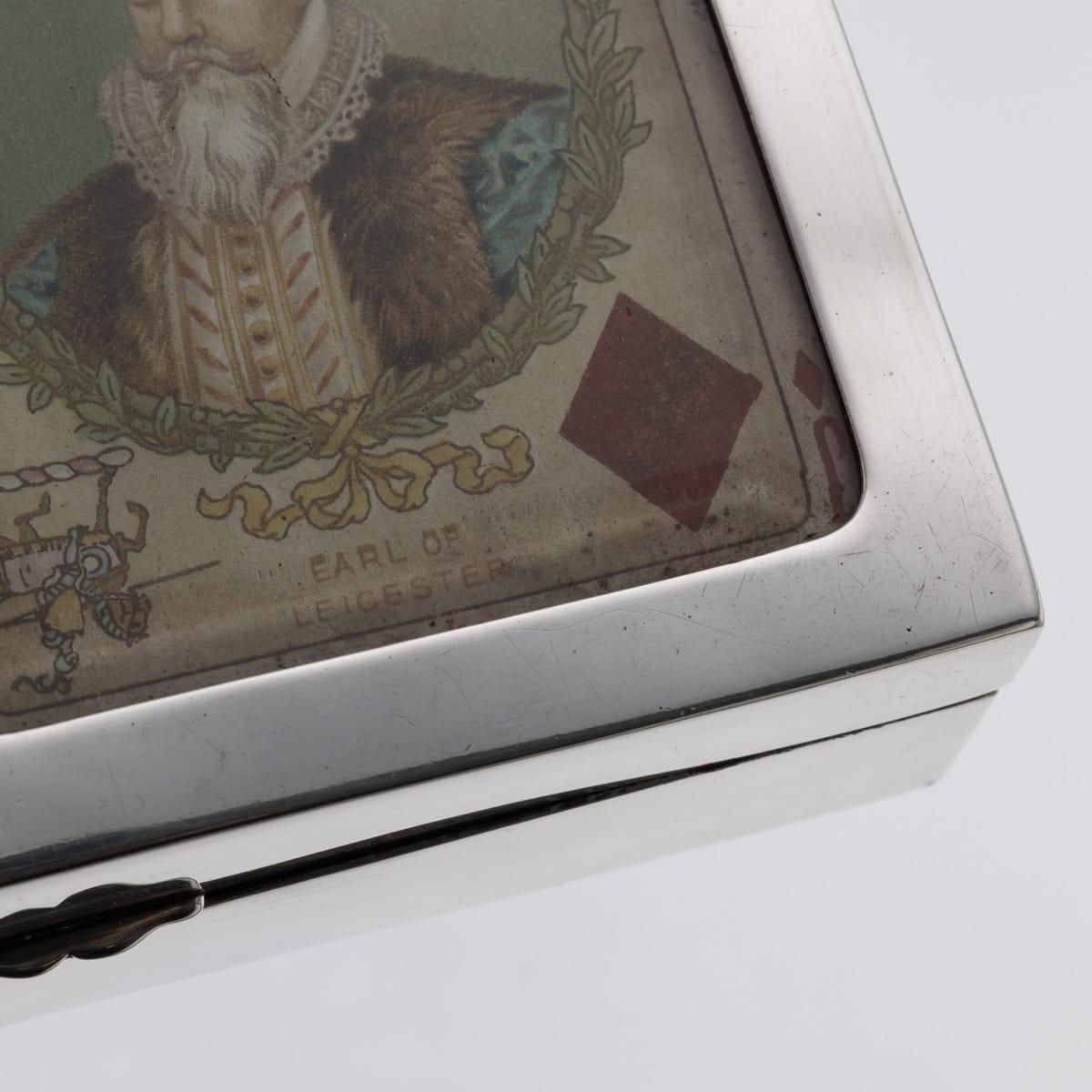 2543.0 Edwardian Solid Silver Playing Cards Box By Levi & Salaman, 1902 photo