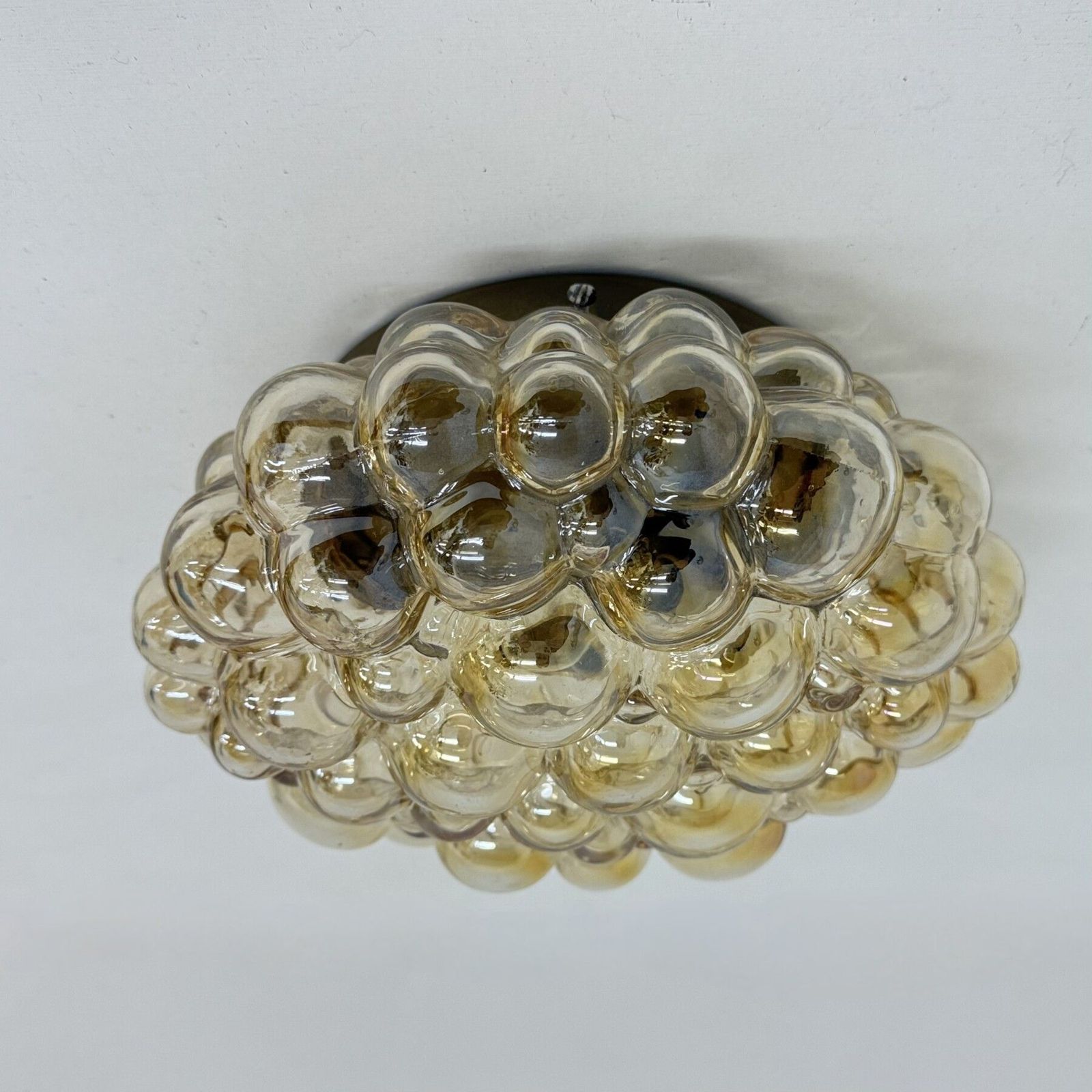 Verlichting Helena Tynell Bubble Glass Flush Mount Ceiling Lamp, Jaren 1970, Duitsland photo