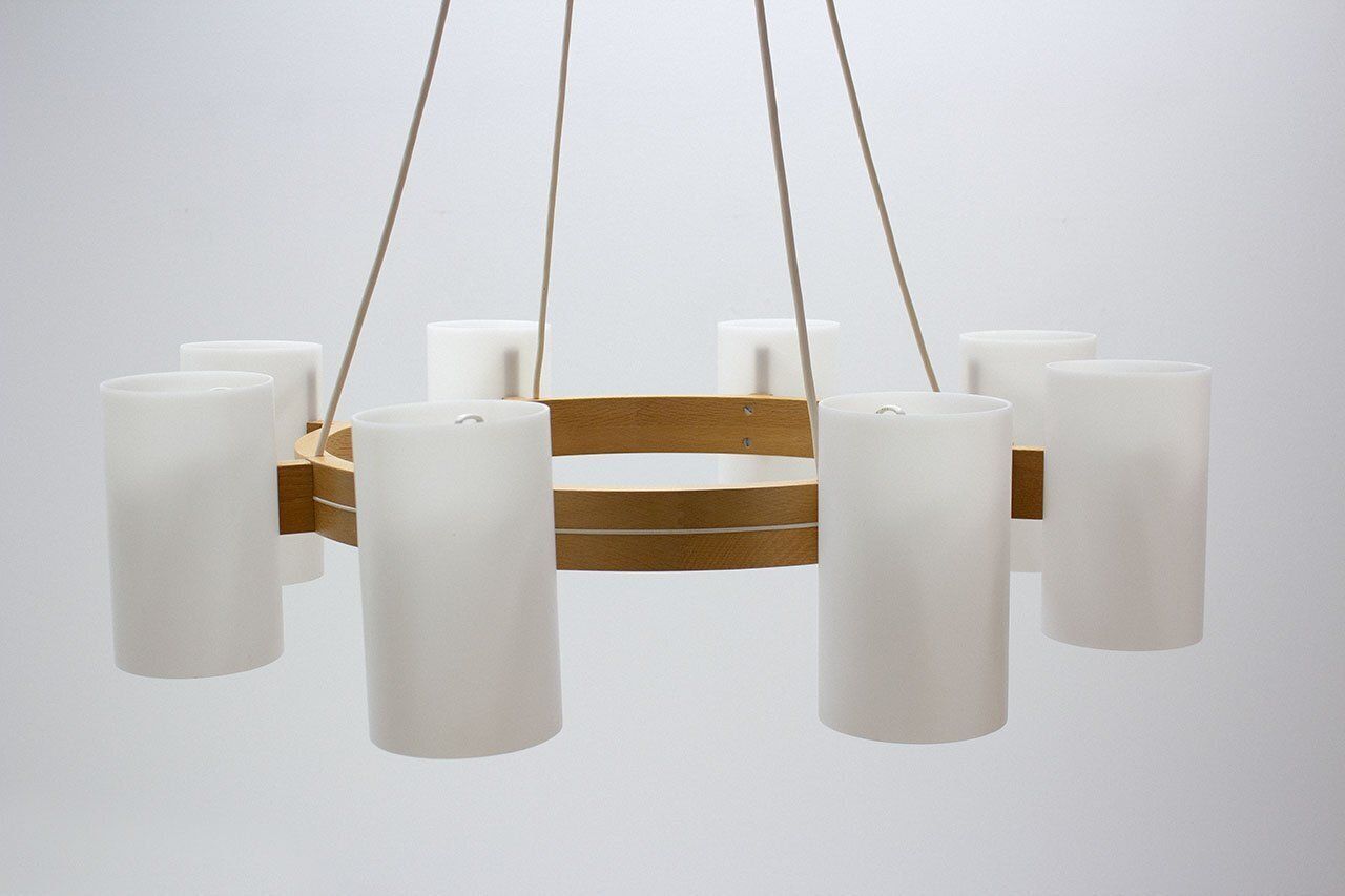 Large Chandelier By Uno And östen Kristiansson For Luxus, 1960s photo for sale