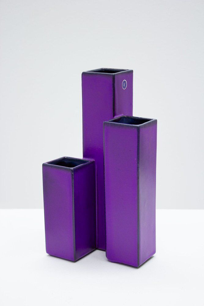 Swedish Manhattan Ceramic Vase From Upsala Ekeby, 1971 photo furniture