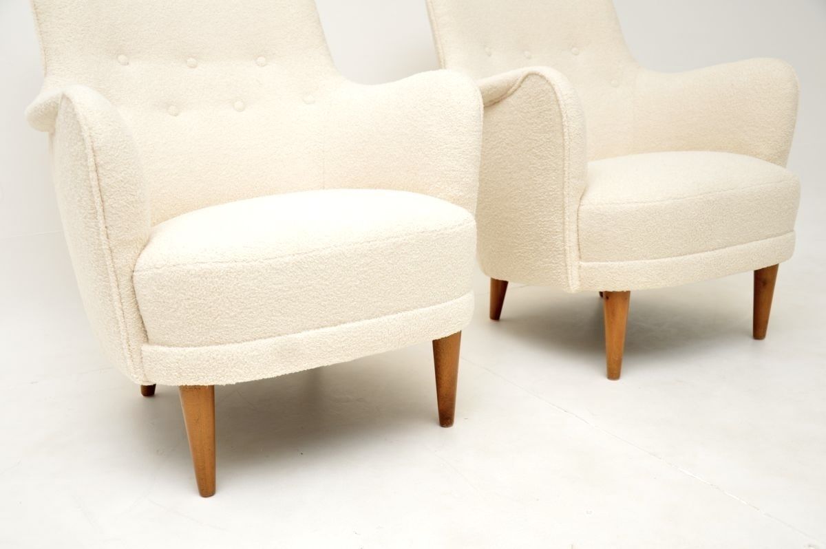 Pair Of Vintage Swedish Samsas Armchairs By Carl Malmsten photo Furniture