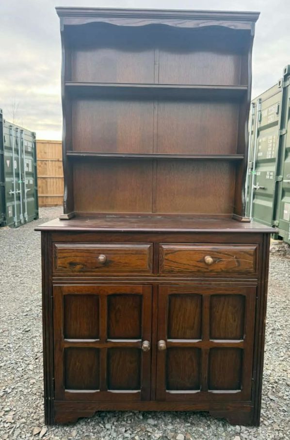 Vintage Small Welsh Dresser Plate Rack Storage Ready For Upcycling