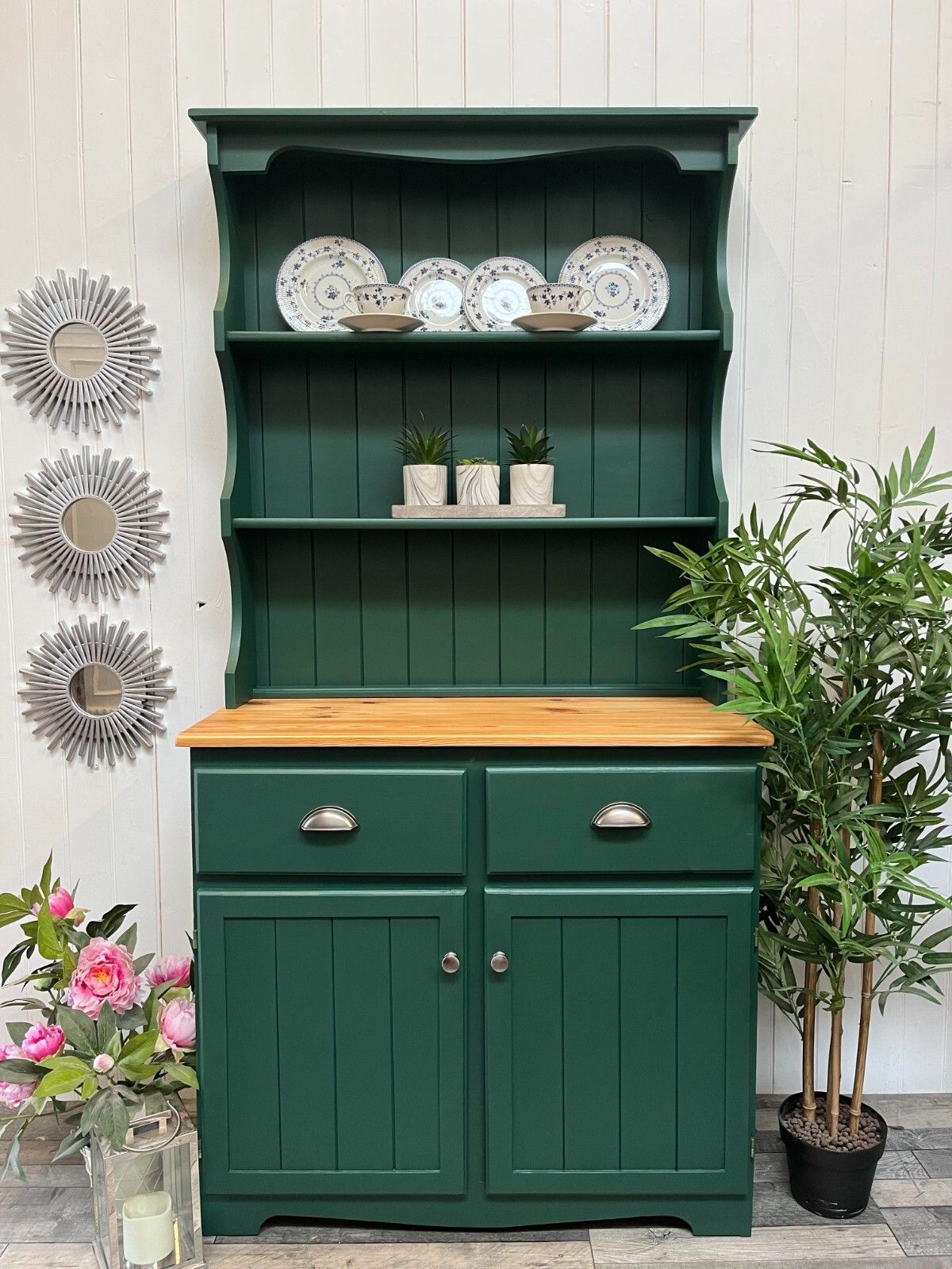 Vintage Small Welsh Dresser Plate Rack Storage Ready For Upcycling photo vintage