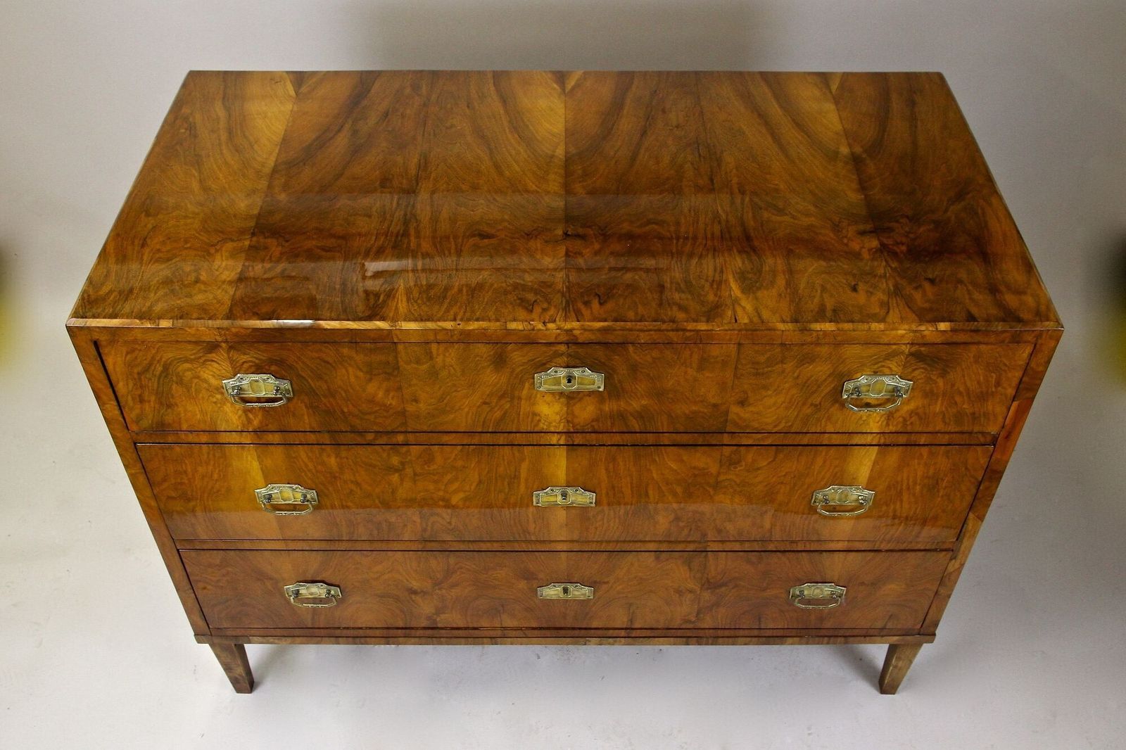 19th Century Biedermeier Nutwood Chest Of Drawers/ Secretaire Desk, At Ca. 1840 photo buy