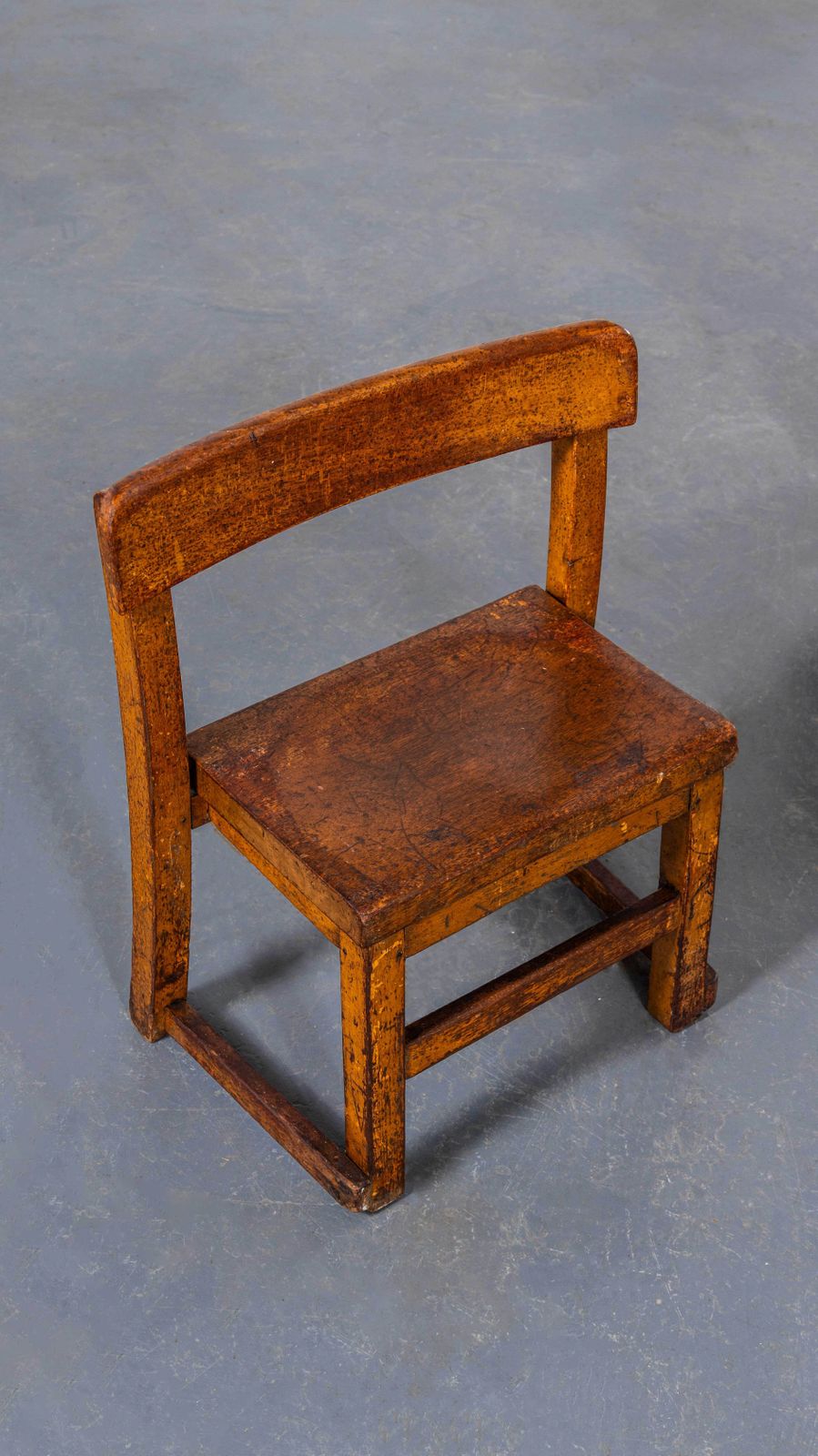 Furniture 1920's English Children's Stacking School Hall Chairs   Set Of Four photo