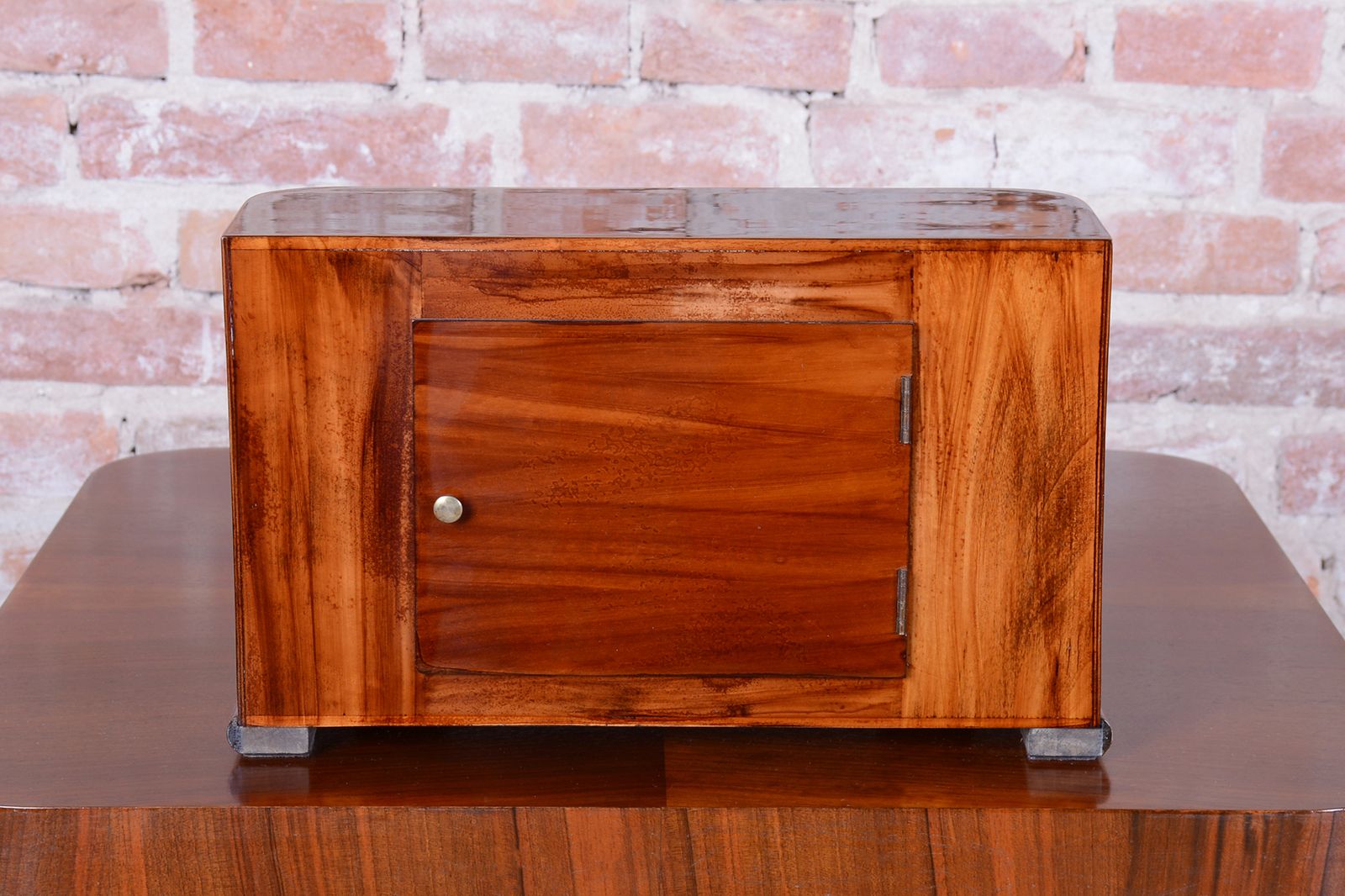 Restored Art Deco Clock, Walnut, Revived Polish, Czech, 1920s photo buy
