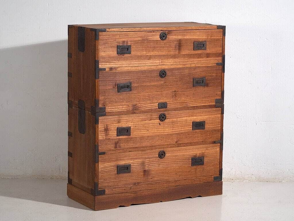 Antique Japanese Tansu Merchant’s Chest Of Drawers – Taishō / Showa Period (C.1912 1945) #36