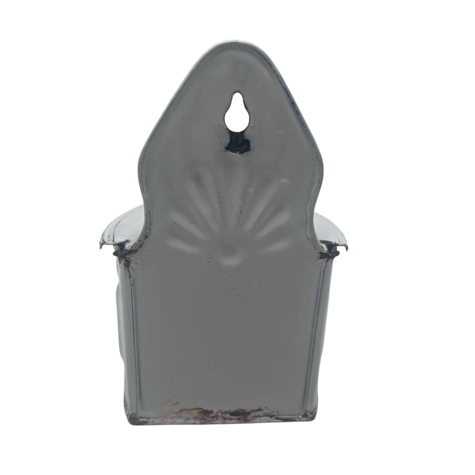 Vintage 1930's French Enamel Salt Container   Sel   Wall Hanging   Kitchenalia photo vinterior