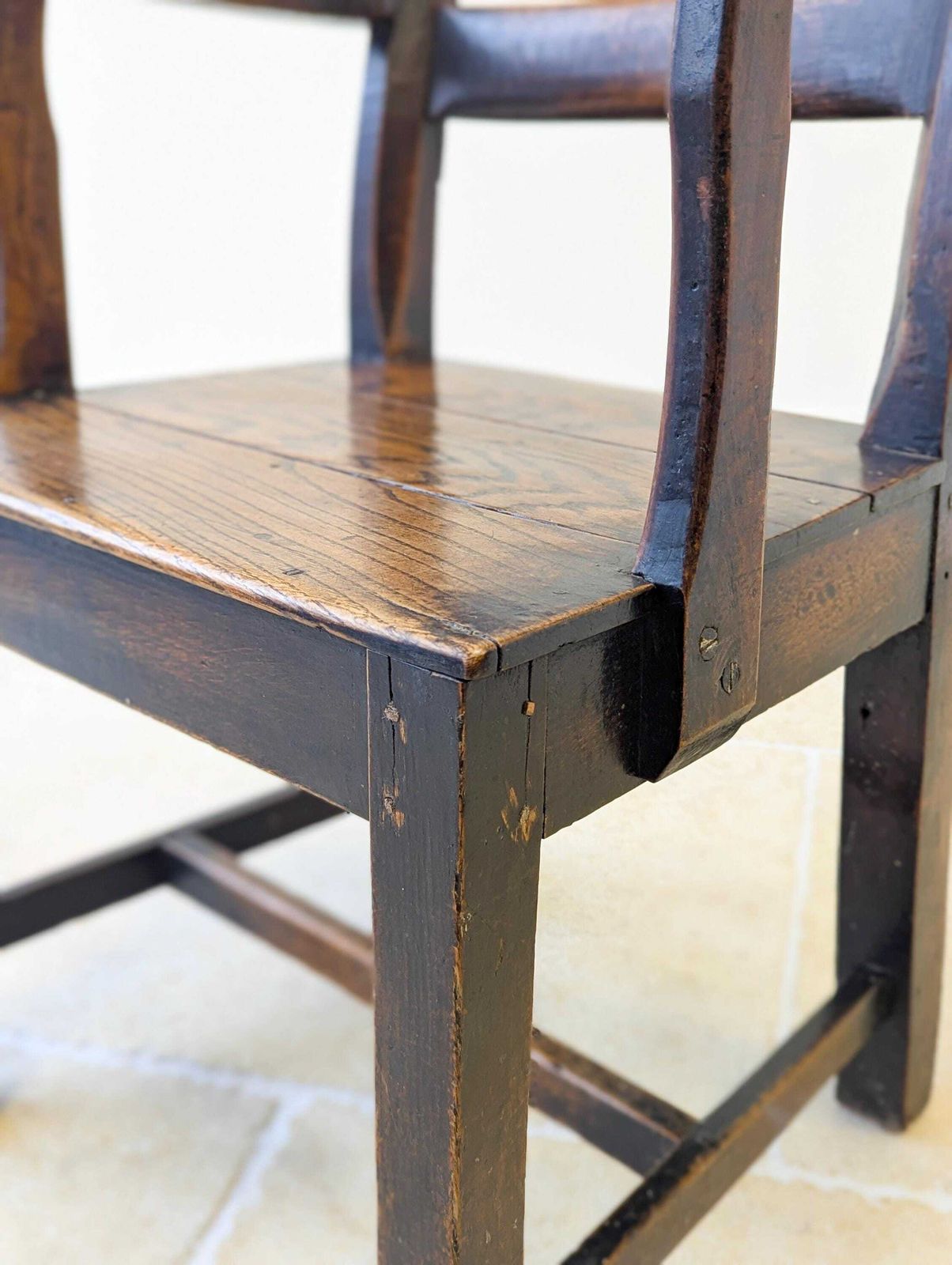 photo furniture Antique Georgian Oak Vernacular Armchair C.1800