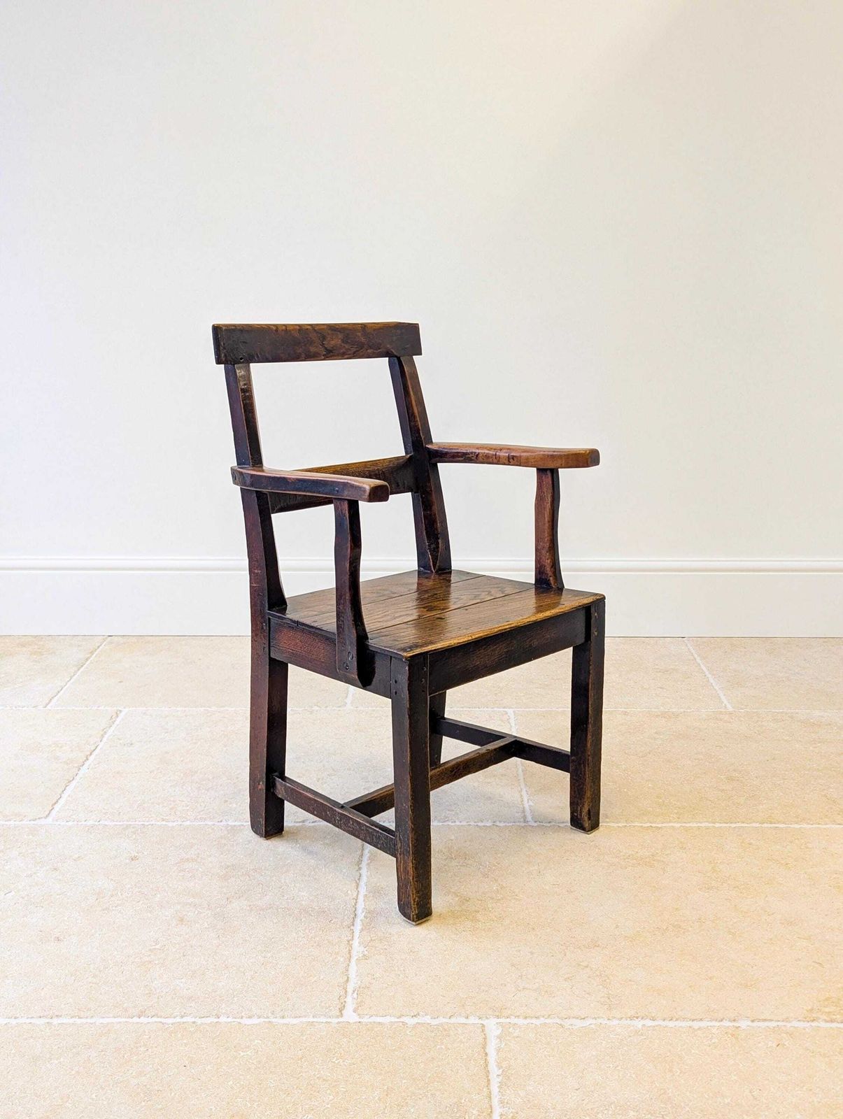 photo buy Antique Georgian Oak Vernacular Armchair C.1800