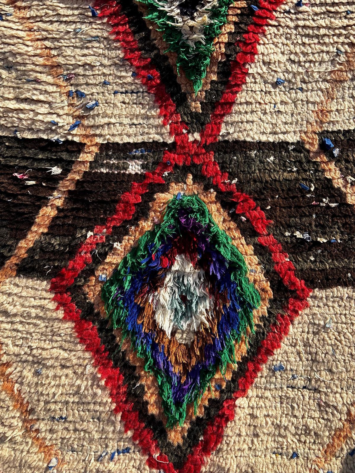 Moroccan Azilal Runner Rug 80x190 Cm – Handmade Moroccan Wool & Cotton Runner – Vintage Tribal Hallway Rug – One Of A Kind photo vintage