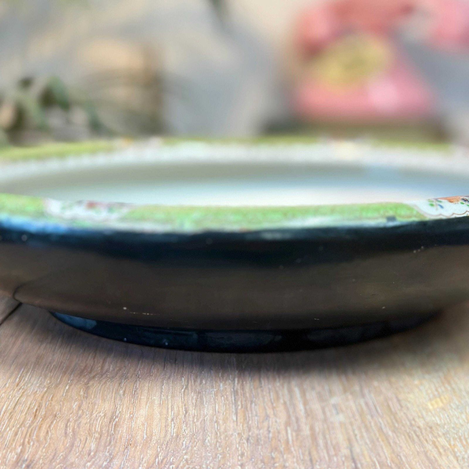 Home Decor W&R Carlton Ware Cock Peony Bowl 31cm | 1920s Art Deco Chinoiserie Lustre Centrepiece photo