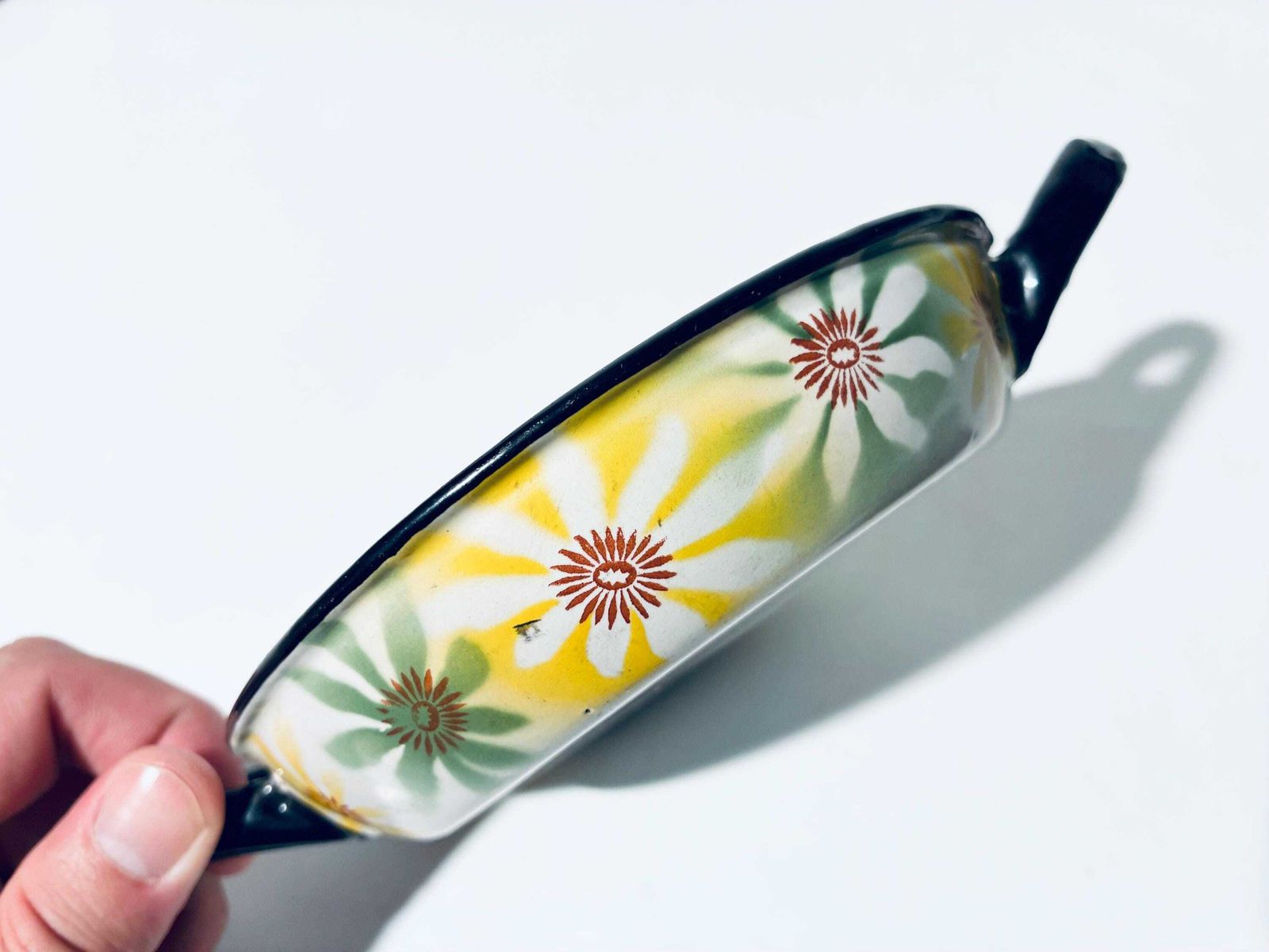 Five B.B.C. Badon Boutte & Cie Vintage Margaritta Daisy Enamel Cooking Pots Stews Set / French Kitchenware Decor photo 130.0