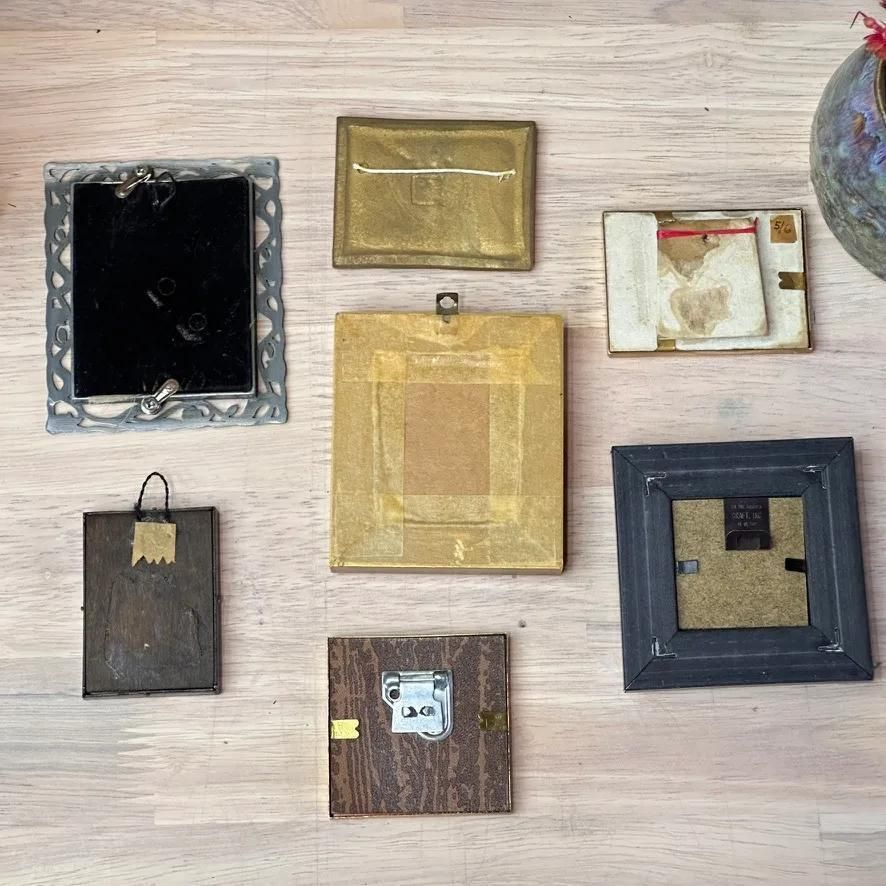 photo for sale 7x Vintage Miniature Art Lot Butterfly Wing Limoges Needlepoint Eclectic Gallery