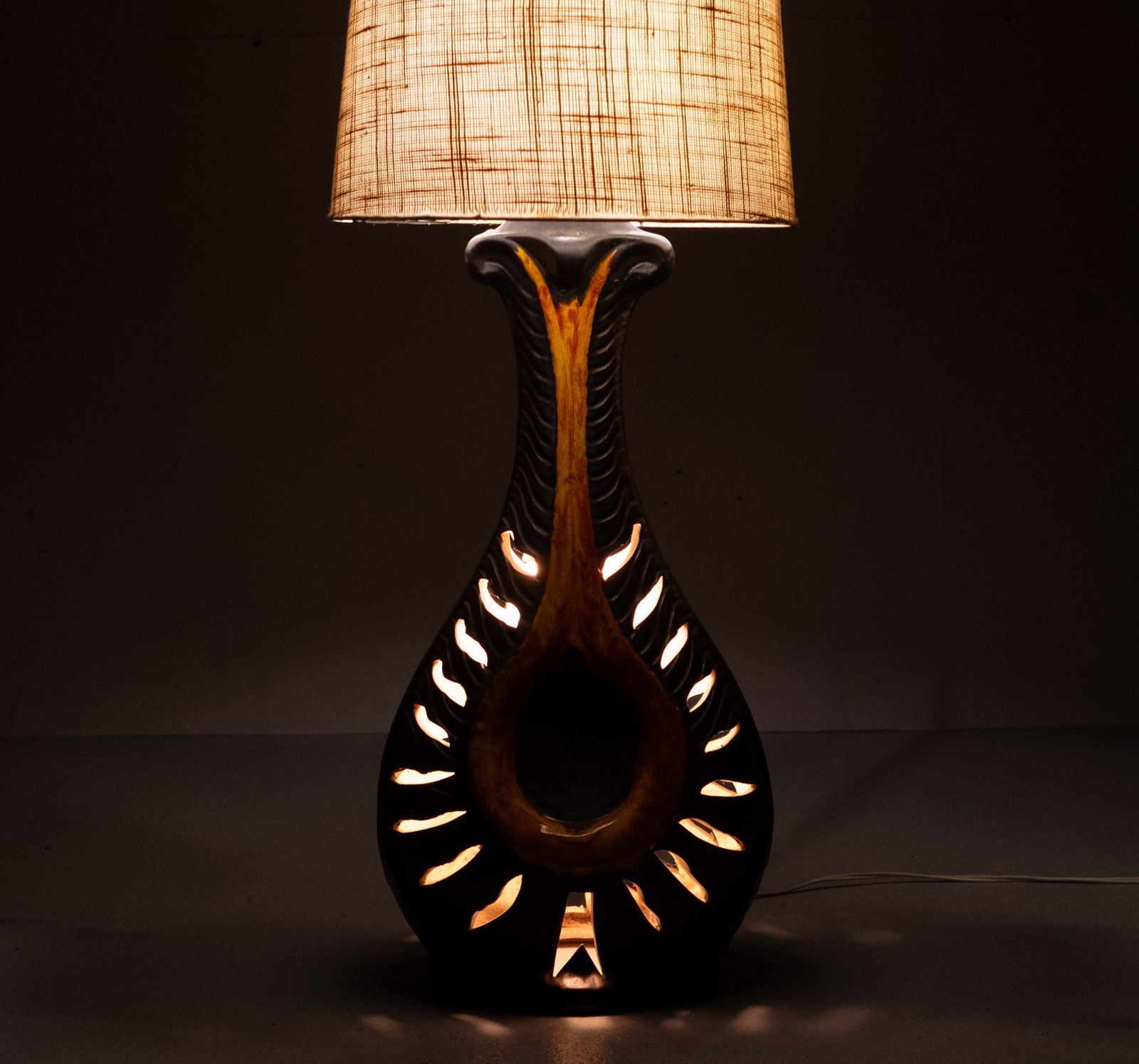Large Fat Lava Ceramic Floor Lamp By Walter Gerhards For West Germany 1970s photo 826.0