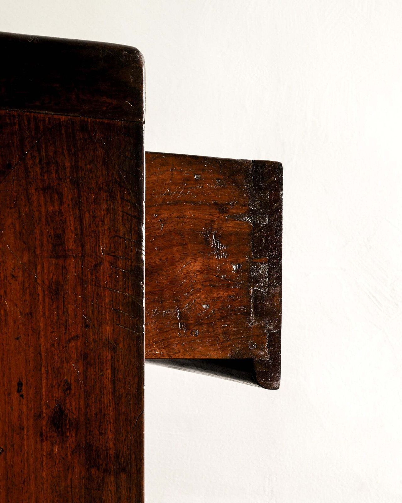 photo for sale French Mid Century Wooden "Pigeon Hole" Desk In Teak Leather By Pierre Jeanneret For Chandigarh, India 1950s
