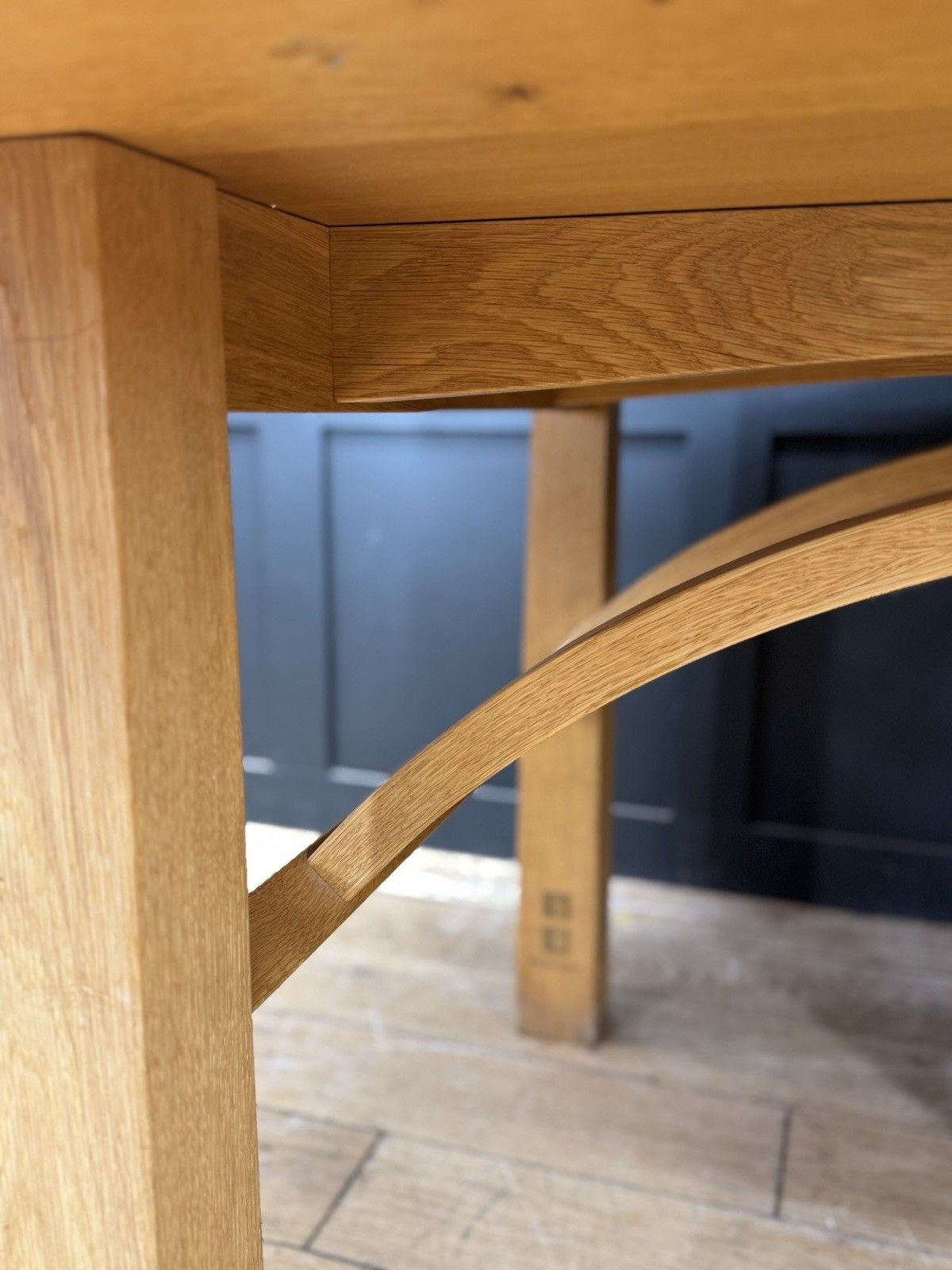 Solid Oak Oval Dining Kitchen Table 190cm – Designer David Gregson photo 1795.0