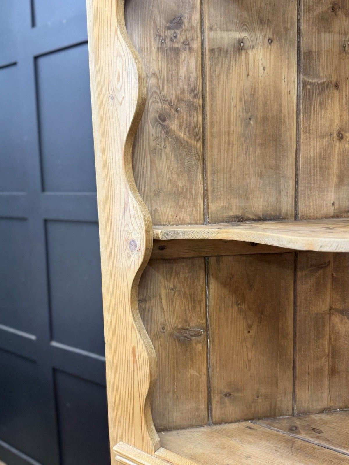 Antique Pine Rustic Corner Cupboard / Open Shelving Unit Storage photo furniture