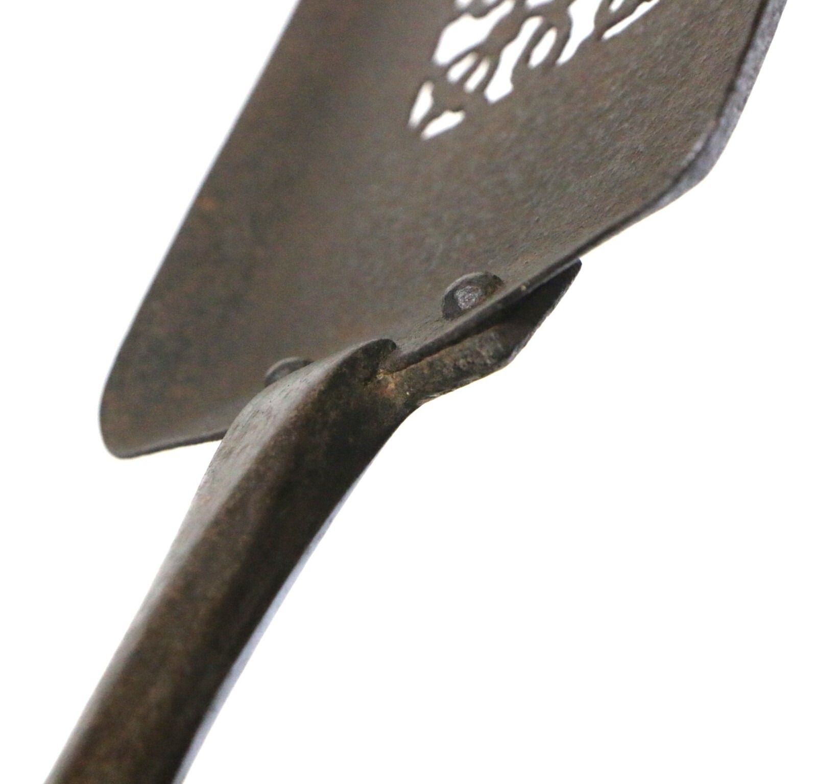 photo buy Antique Fire Tools Victorian English Very Long Wrought Iron Brass Poker & Shovel