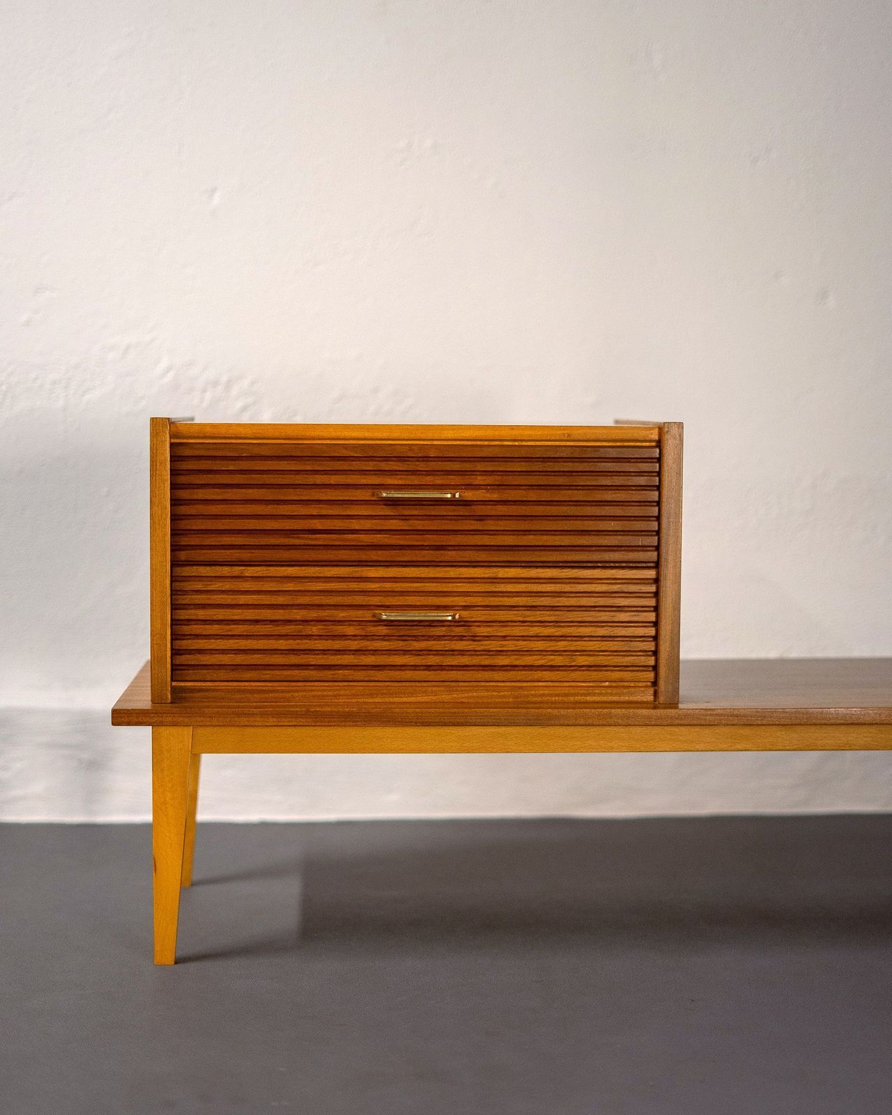 Mid Century Teak Reception Bench photo Furniture